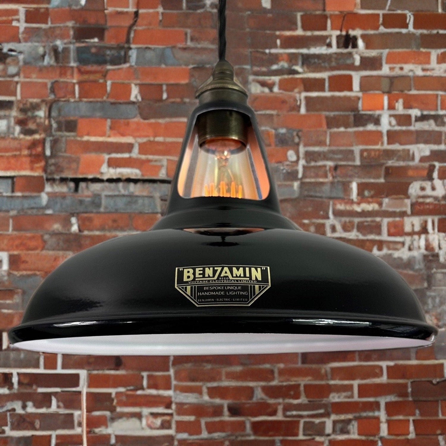 Cawston ~ Midnight Black Solid Shade Slotted Design Pendant Set Light | Ceiling Dining Room | Kitchen Table | Vintage Filament Bulb 11 Inch