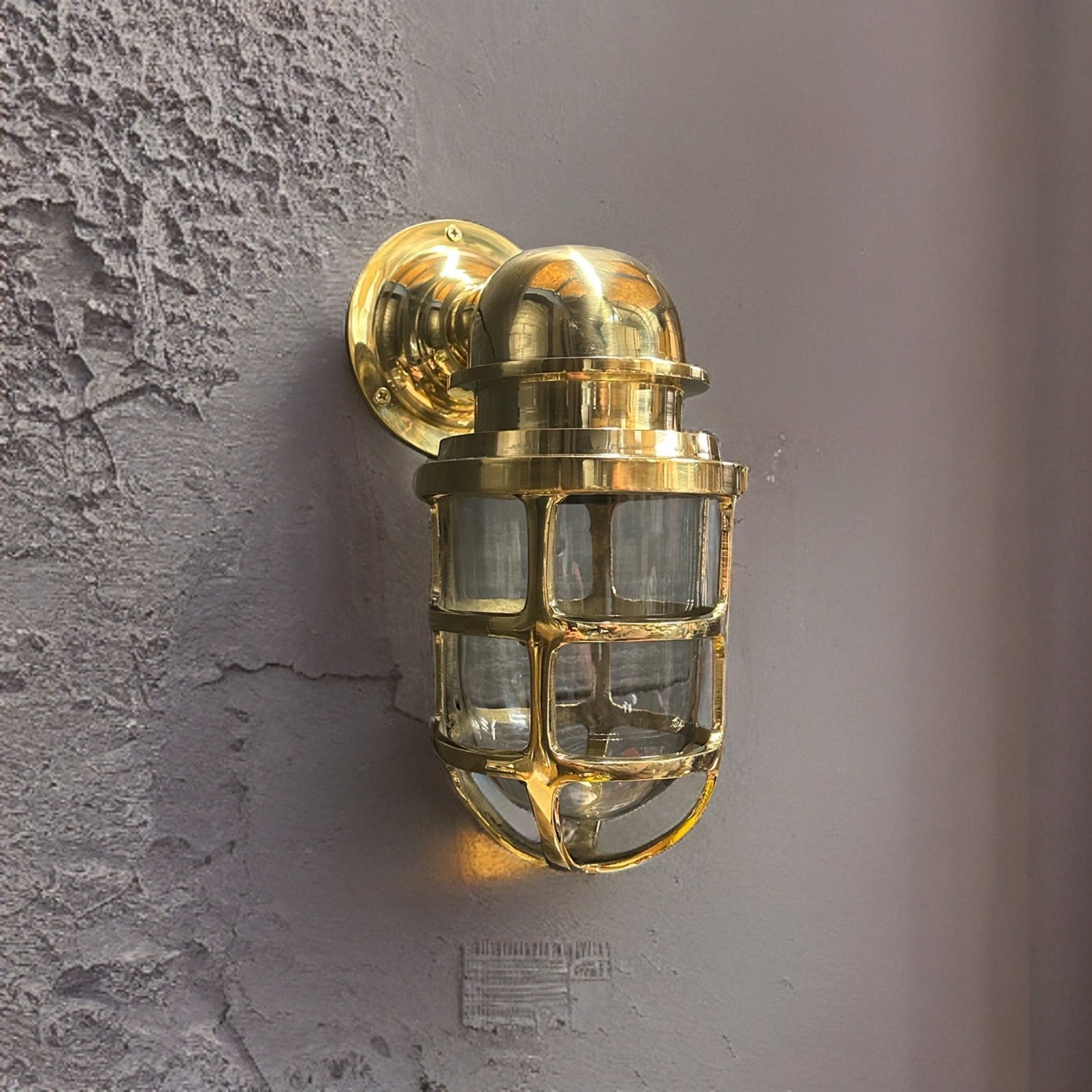 Keswick ~ Bulkhead Outdoor & Bathroom Sconce Wall Light Solid Brass | 7 Inch