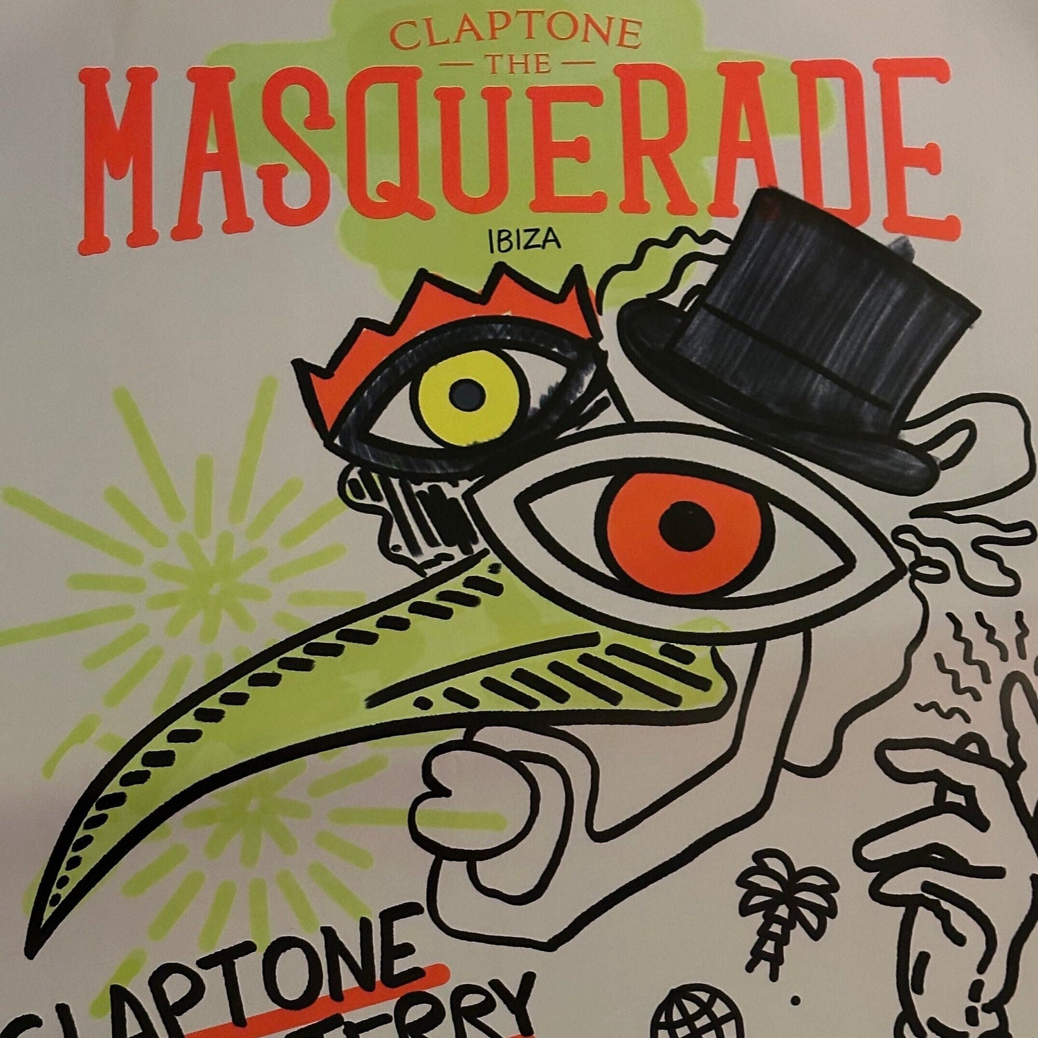 Masquerade ~ Genuine Official Pacha Ibiza Framed Dj Artwork Travel Poster | Luxury Black Frame