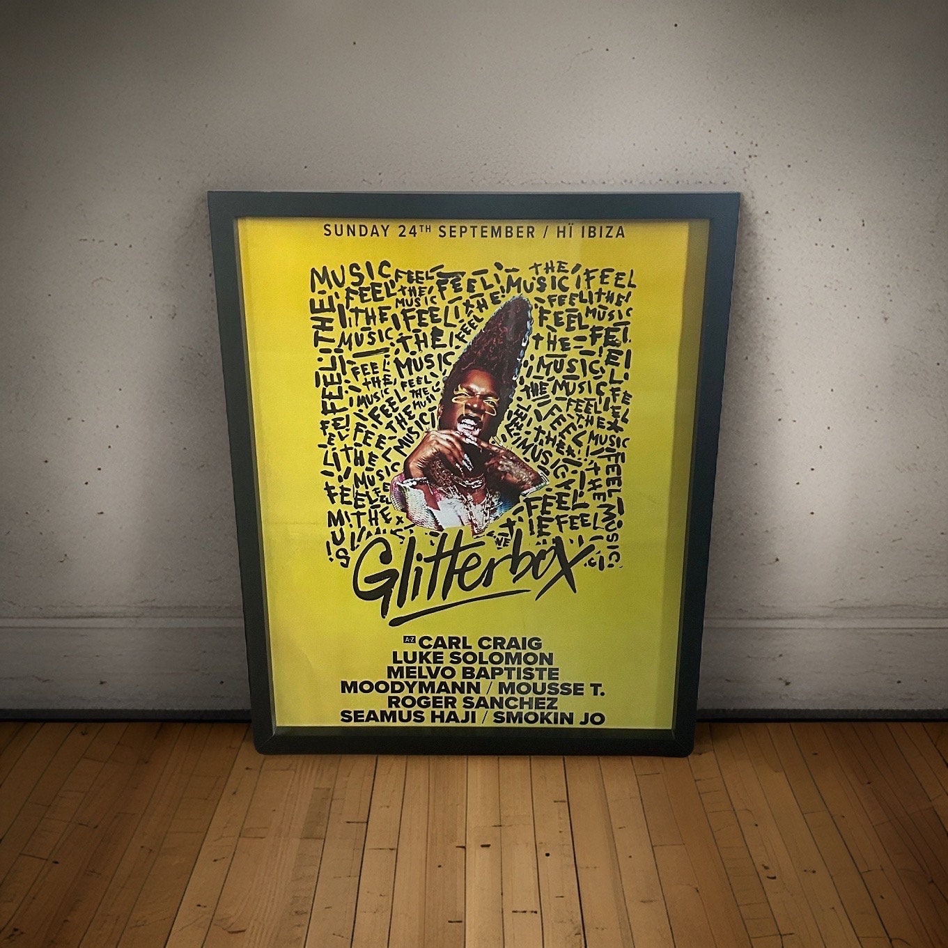 Glitterbox - Genuine Hi Ibiza Framed Dj Artwork | Luxury Black Frame