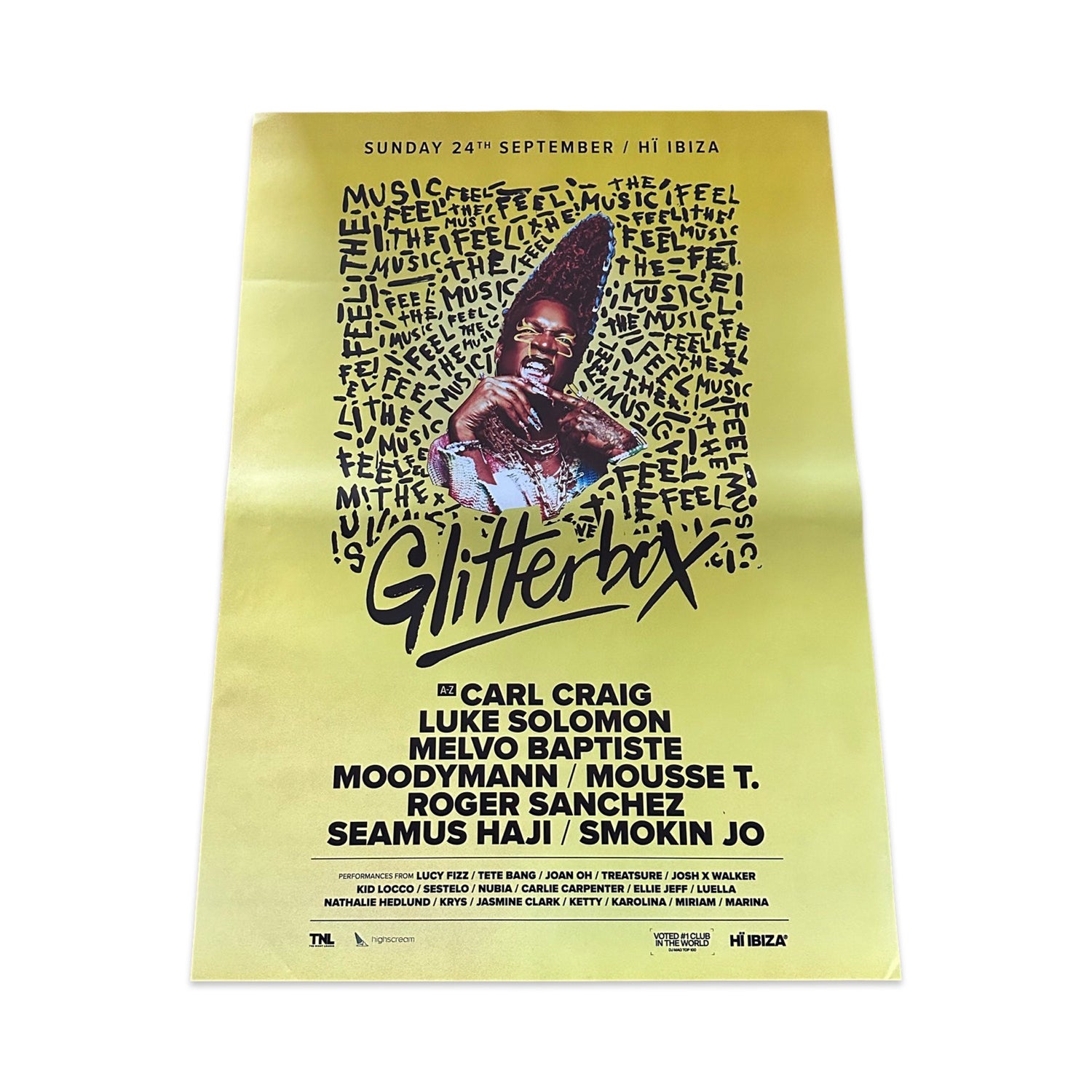 Glitterbox - Genuine Hi Ibiza Framed Dj Artwork | Luxury Black Frame