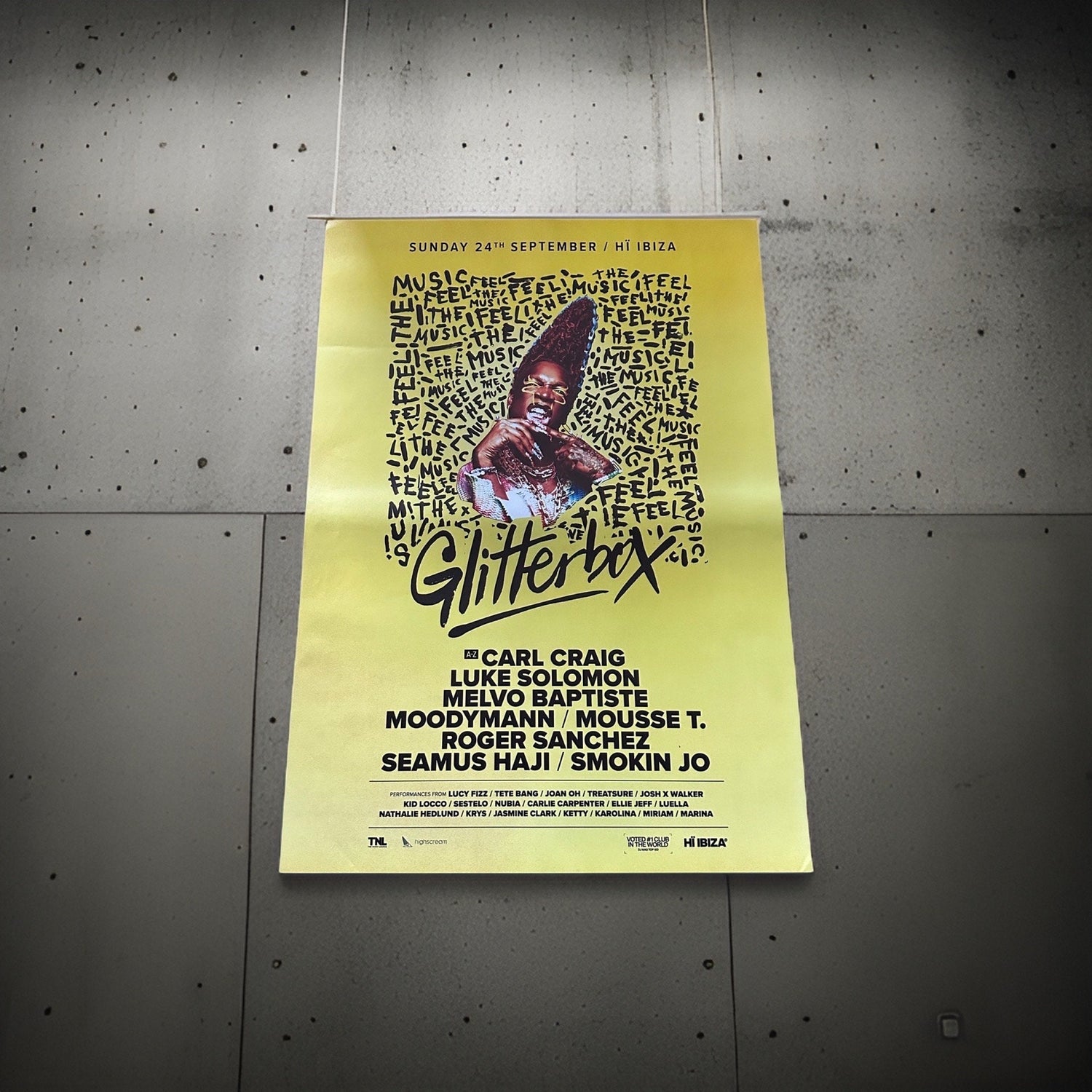 Glitterbox - Genuine Hi Ibiza Framed Dj Artwork | Luxury Black Frame