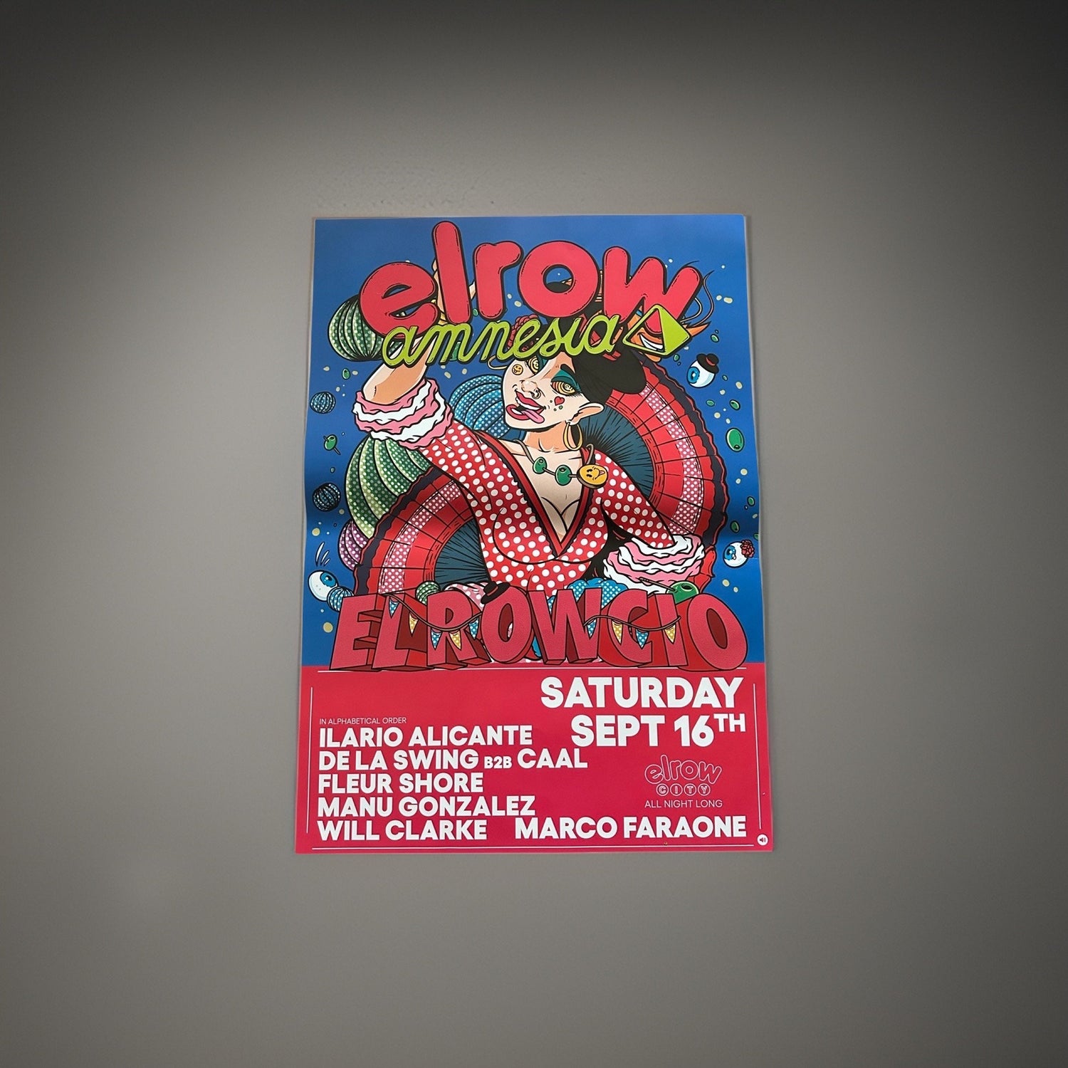 Elrow ~ Amnesia Ibiza Framed Dj Artwork | Luxury Black Frame