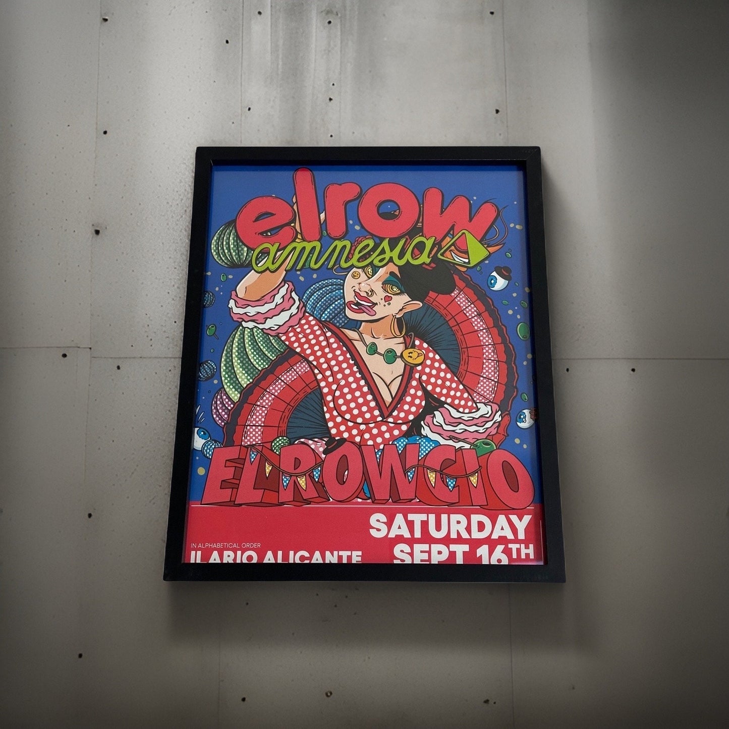 Elrow ~ Amnesia Ibiza Framed Dj Artwork | Luxury Black Frame