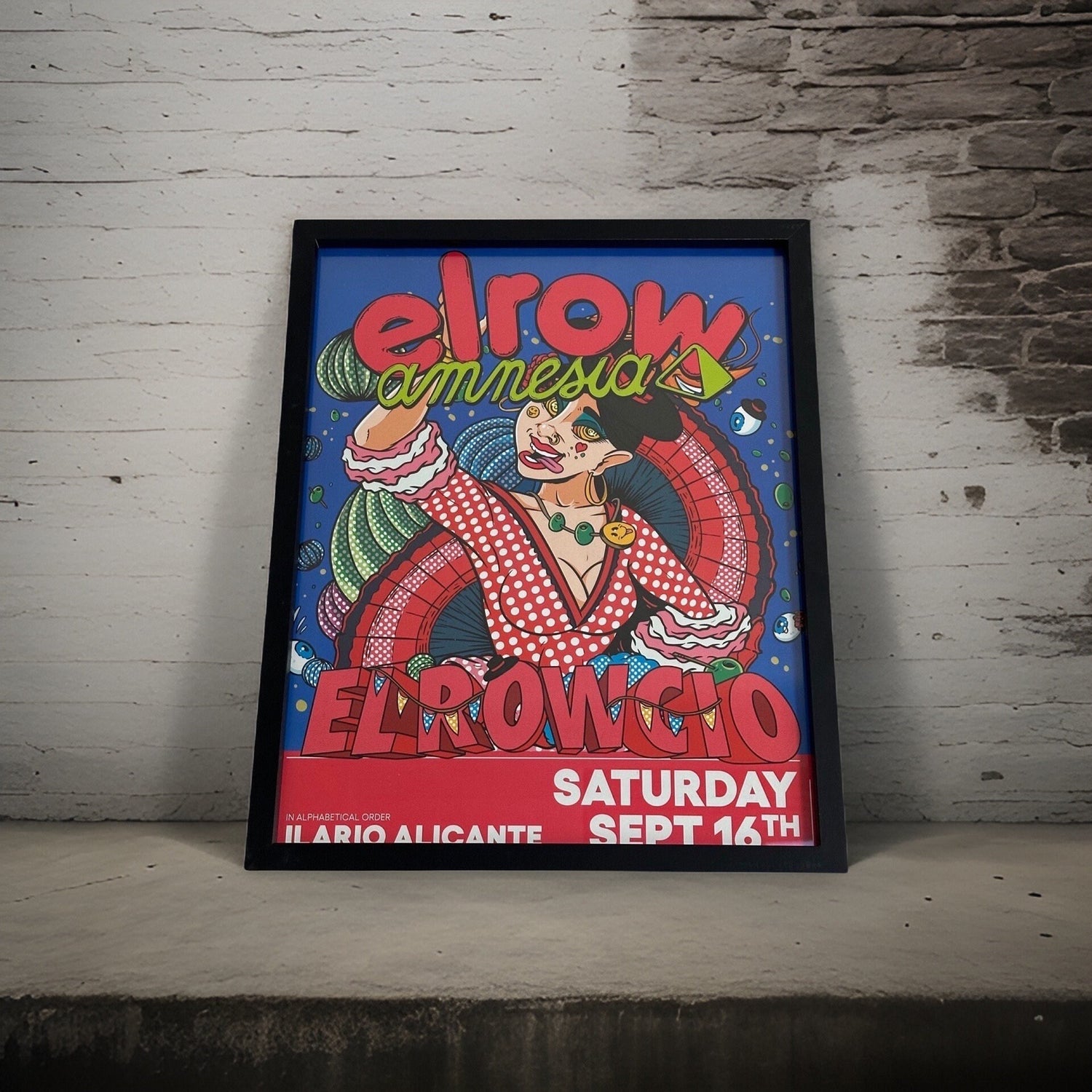 Elrow ~ Amnesia Ibiza Framed Dj Artwork | Luxury Black Frame