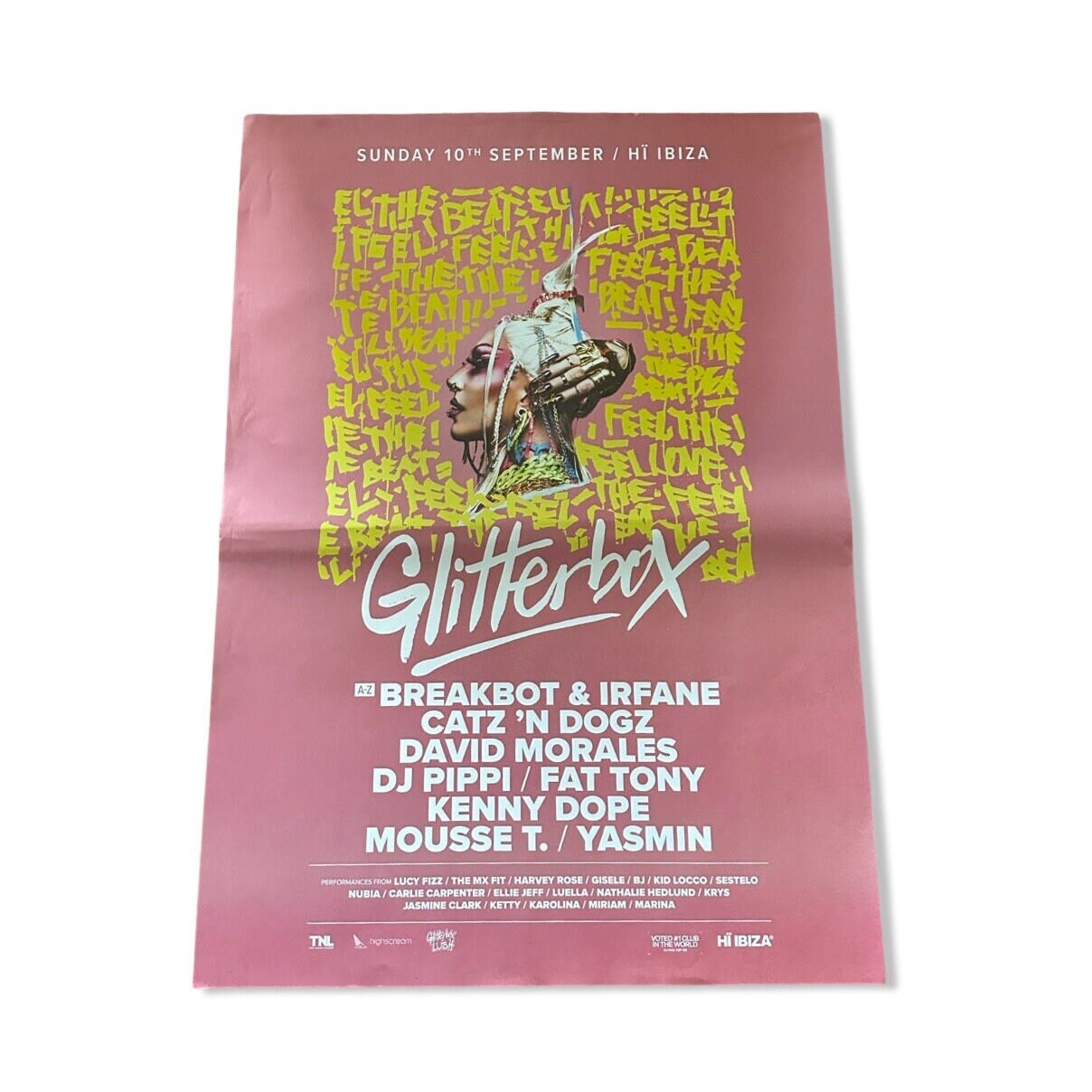Glitterbox ~ Genuine Hi Ibiza Framed Dj Artwork | A3 Luxury Black Frame