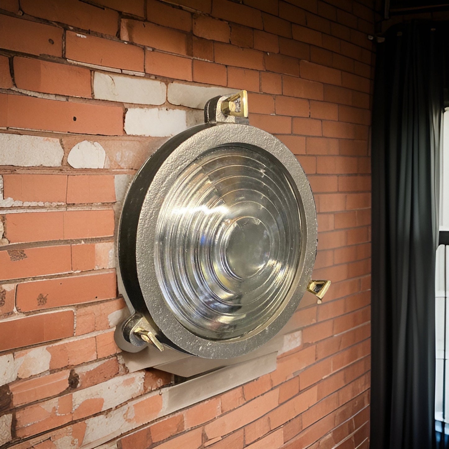Wroxham ~ Solid Cast Pewter Round Bulkhead Industrial Wall Light House | Ceiling Bathroom | Outdoor Garden