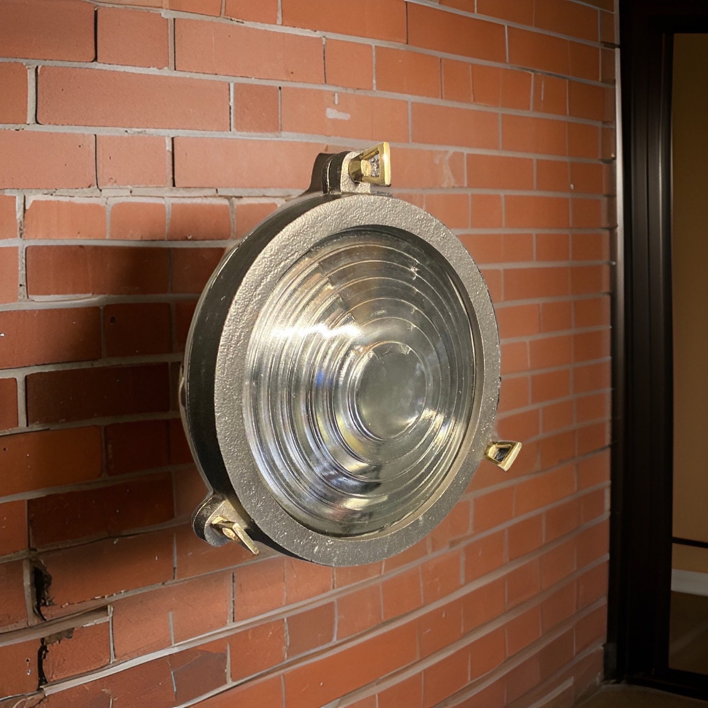 Wroxham ~ Solid Cast Pewter Round Bulkhead Industrial Wall Light House | Ceiling Bathroom | Outdoor Garden