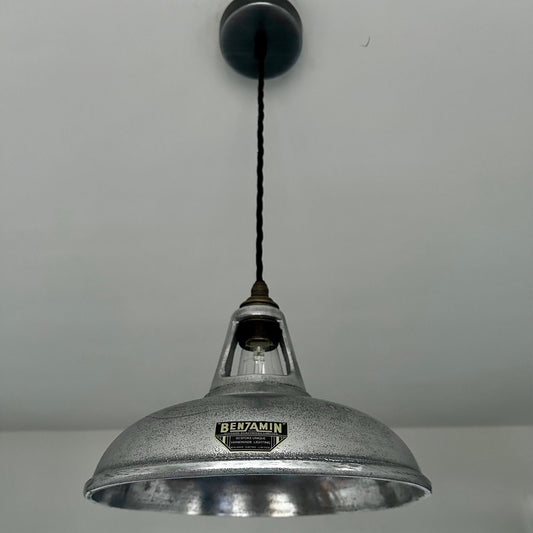 Cawston - Silver Solid Cast Aluminium Lampshade Pendant Set Light - 11 Inch