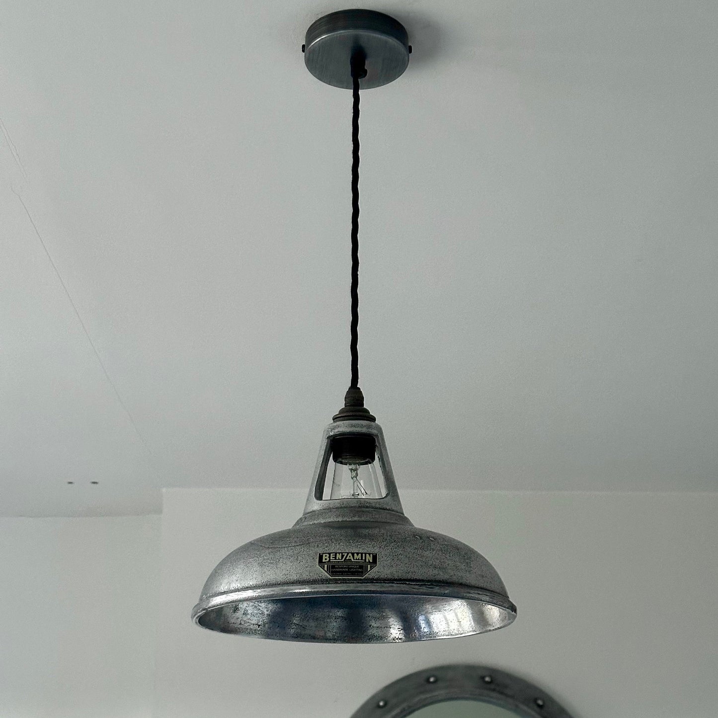 Cawston - Silver Solid Cast Aluminium Lampshade Pendant Set Light - 11 Inch