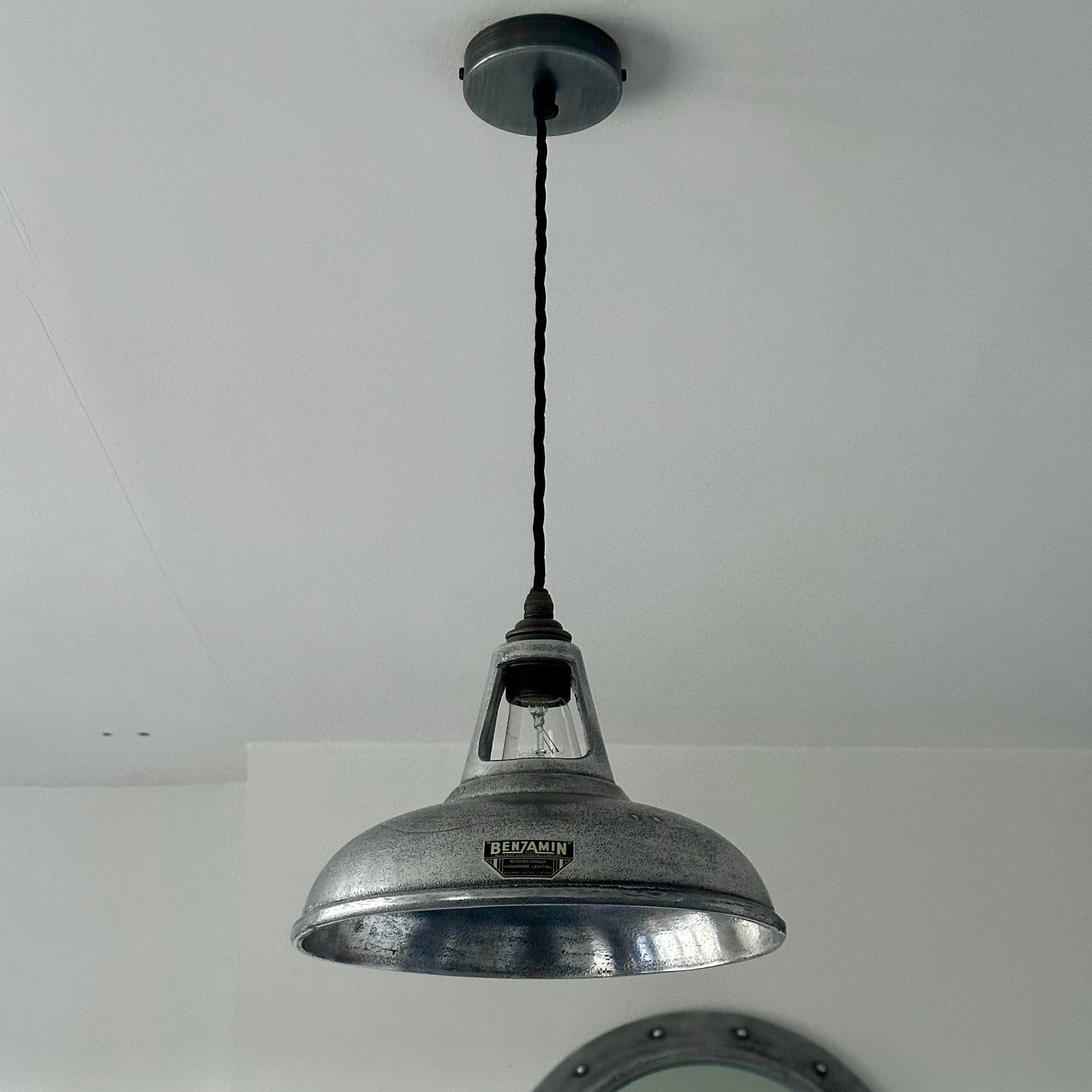 Cawston - Silver Solid Cast Aluminium Lampshade Pendant Set Light - 11 Inch