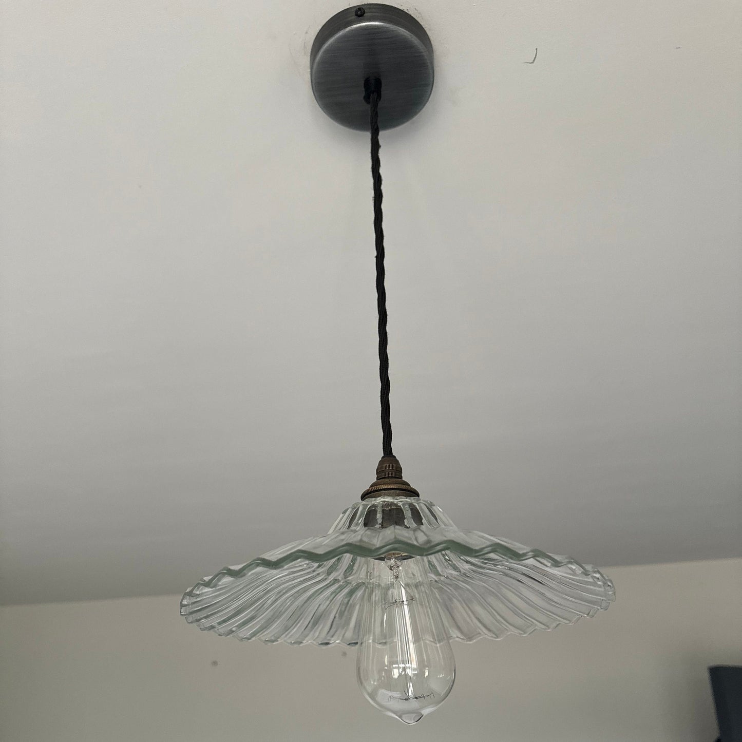 Lenwade ~ Prismatic Glass Shade Light Pendant Set