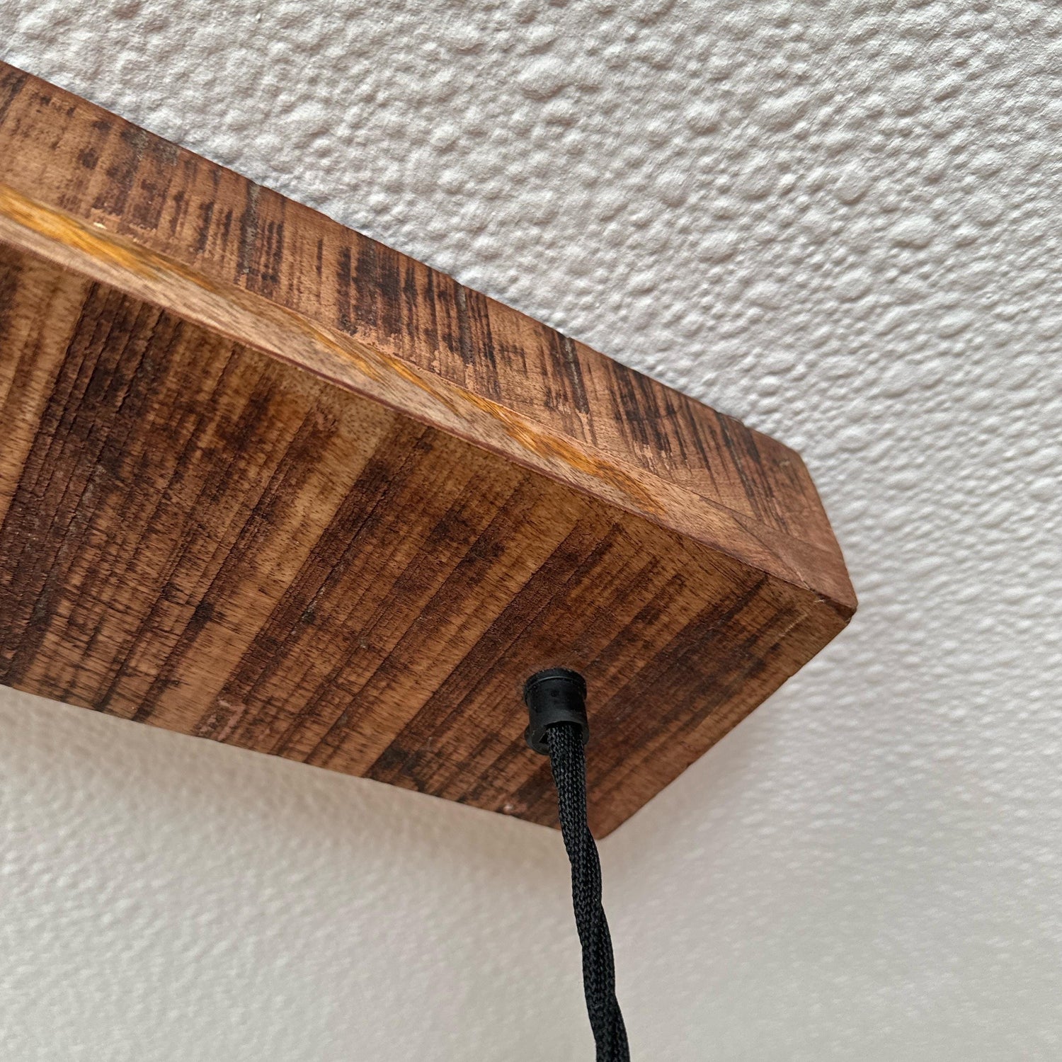 Alby ~ 3 x Antique Copper Lampshade Pendant Set Wooden Track Light | Dining Room | Kitchen Table