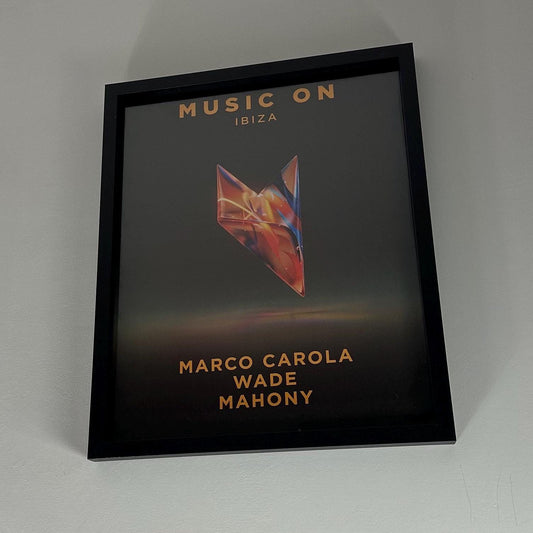 Music On ~ Marco Carola Genuine Official Pacha Ibiza Framed Dj Artwork Travel Poster | A3 Luxury Black Frame