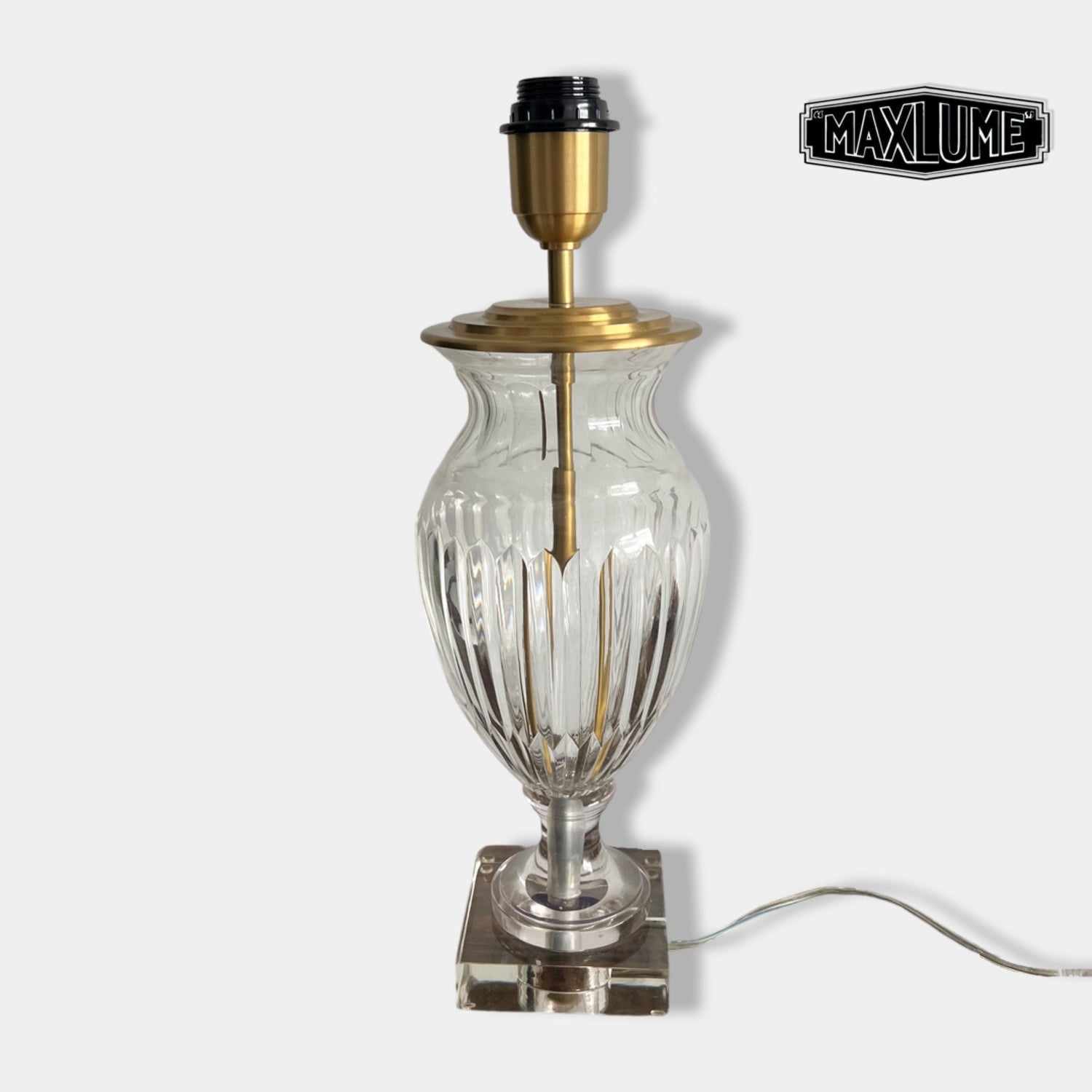 Solid Brass & Glass Table Lamp Vintage Style | Bedroom | Bedside Reading Light
