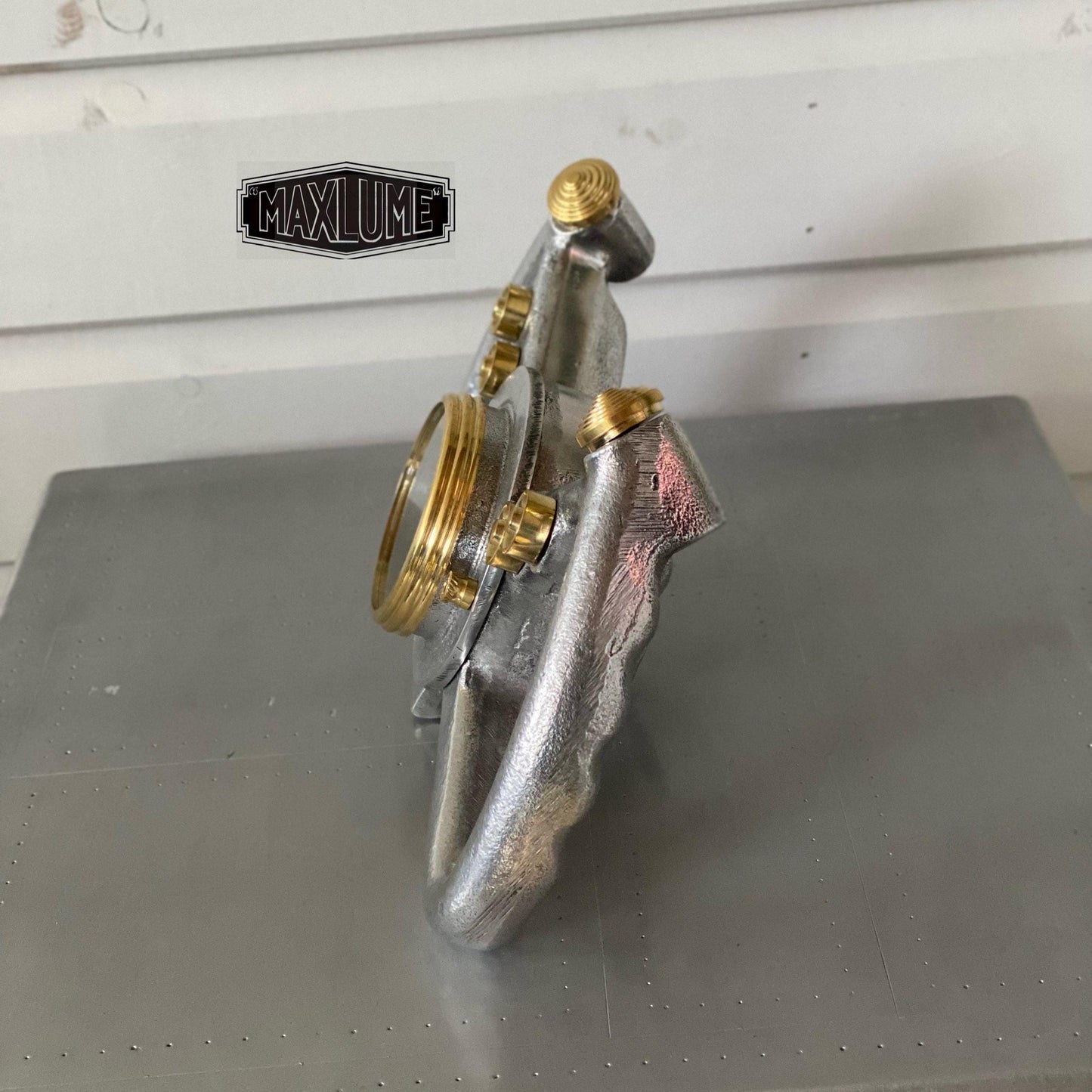 Cockpit Pilots Yoke Aviator Solid Brass Ships Clock Compass Nautical Vintage Industrial Pilot Decor