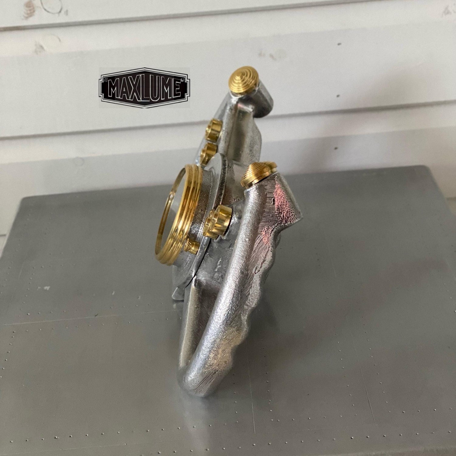 Cockpit Pilots Yoke Aviator Solid Brass Ships Clock Compass Nautical Vintage Industrial Pilot Decor