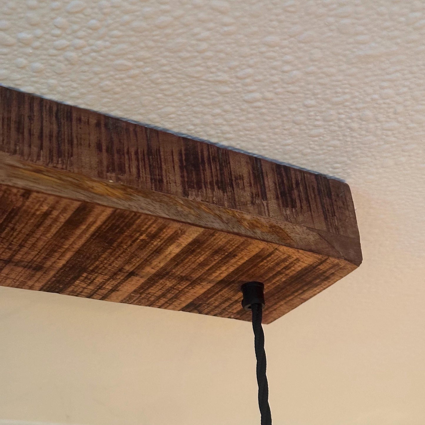 Filby ~ 3 x Fresh Teal Green Lampshade Pendant Set Wooden Track Light | Dining Room | Kitchen Table