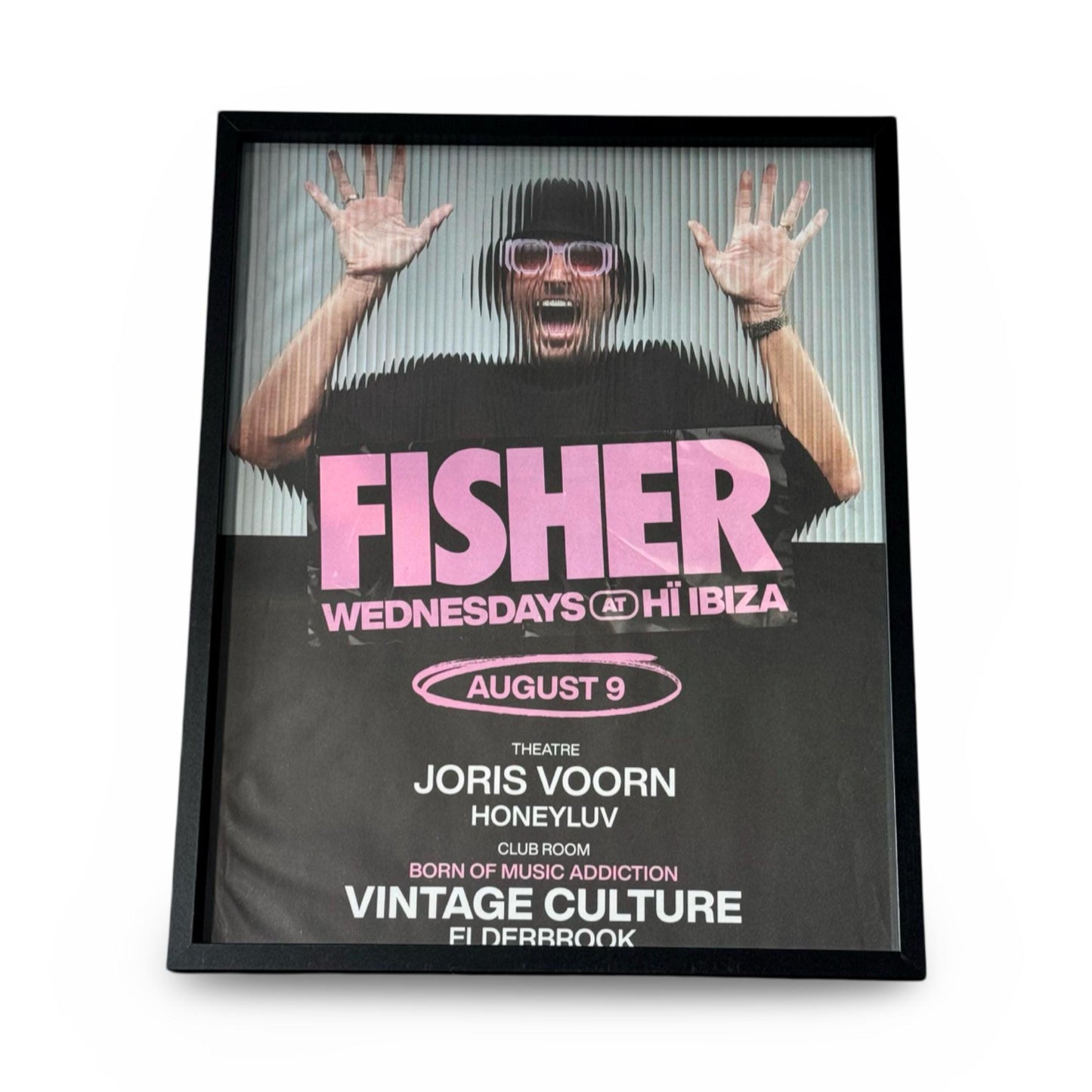 Fisher ~ Genuine Ibiza Framed Dj Artwork | Hi Ibiza | Luxury Black Frame
