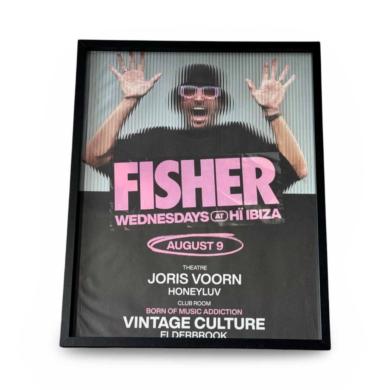 Fisher ~ Genuine Ibiza Framed Dj Artwork | Hi Ibiza | Luxury Black Frame