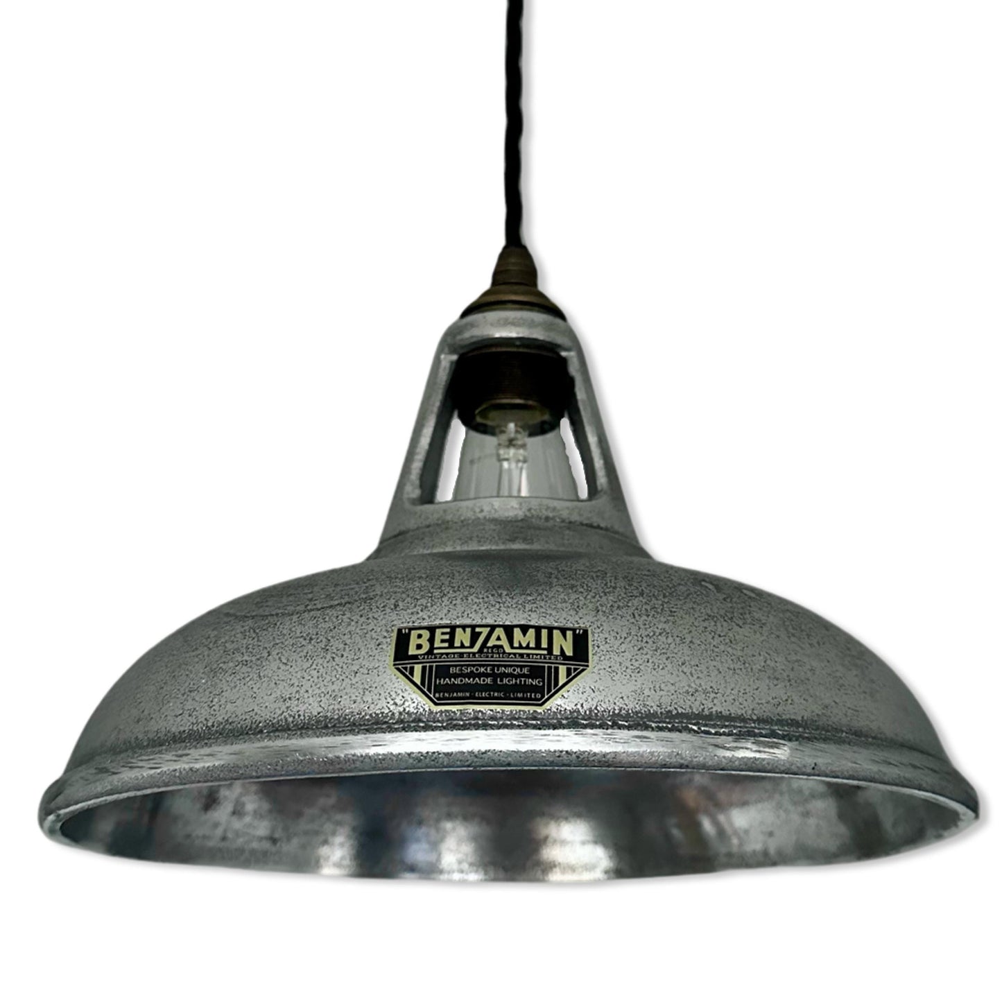 Cawston - Silver Solid Cast Aluminium Lampshade Pendant Set Light - 11 Inch