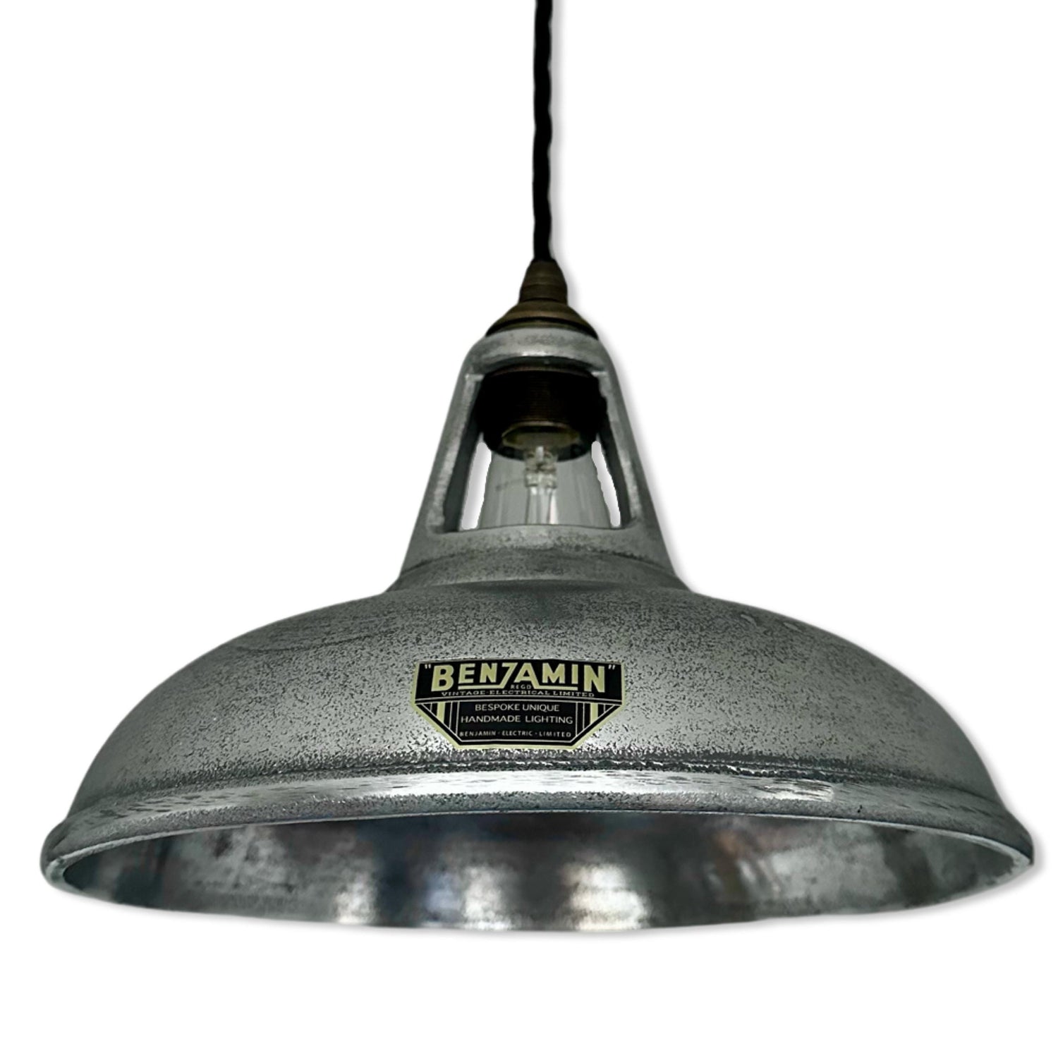 Cawston - Silver Solid Cast Aluminium Lampshade Pendant Set Light - 11 Inch