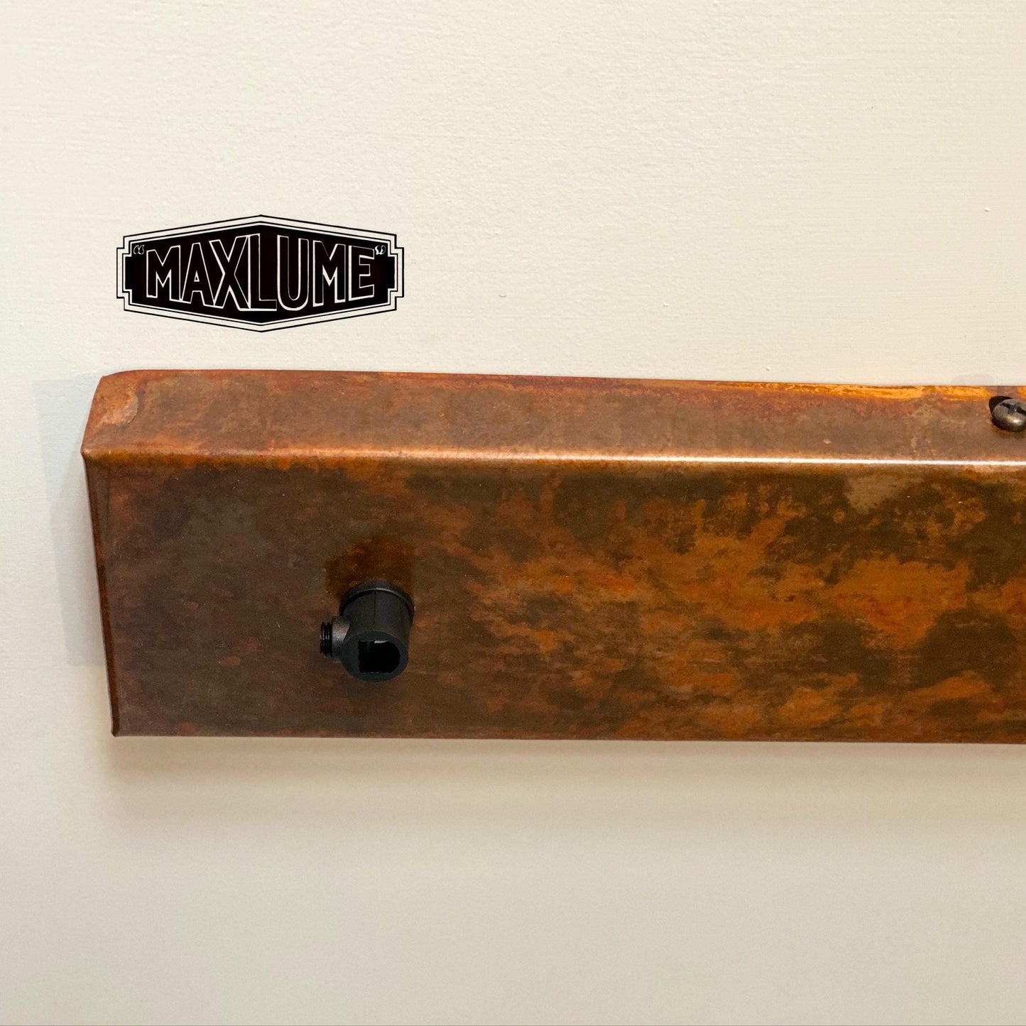 Rectangular 3 Outlet Ceiling Rose Solid Steel Rusted