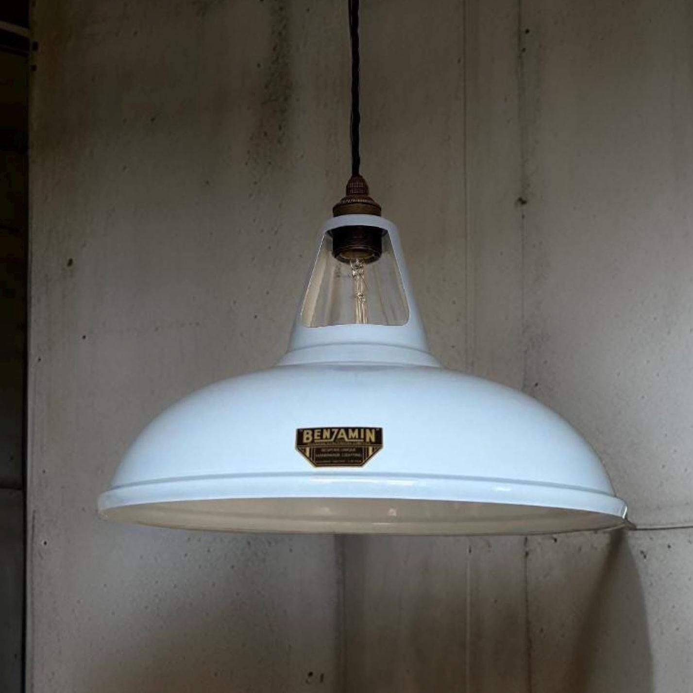 Cawston XL - Light Sky Blue Slotted Lampshade Pendant Set Light *Worn* - 14 Inch