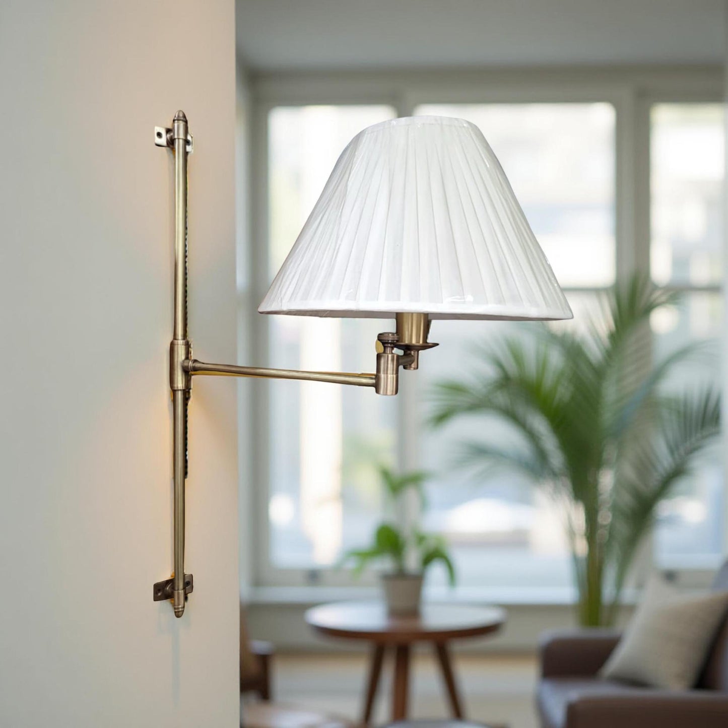 Solid Antique Brass Wall Sconce Industrial Vintage Light | Dining Room | Kitchen Table