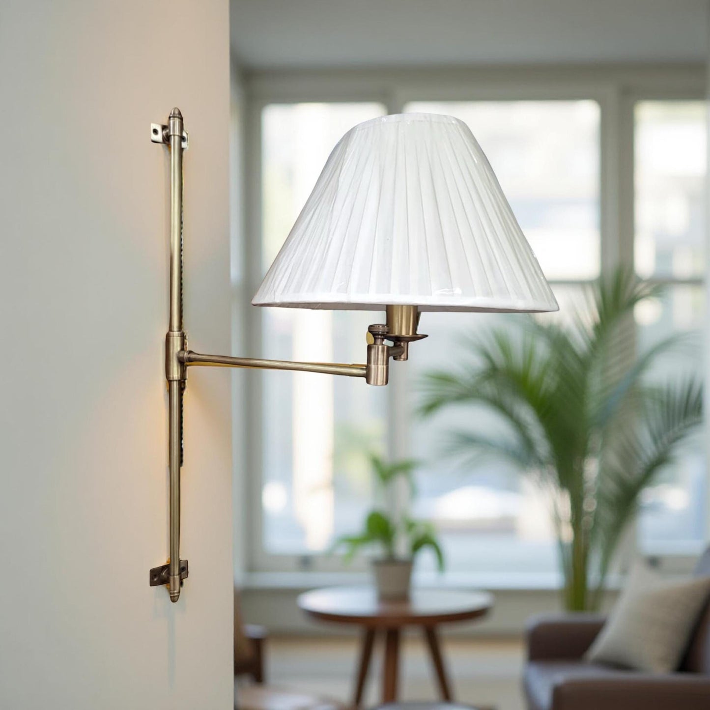 Solid Antique Brass Wall Sconce Industrial Vintage Light | Dining Room | Kitchen Table