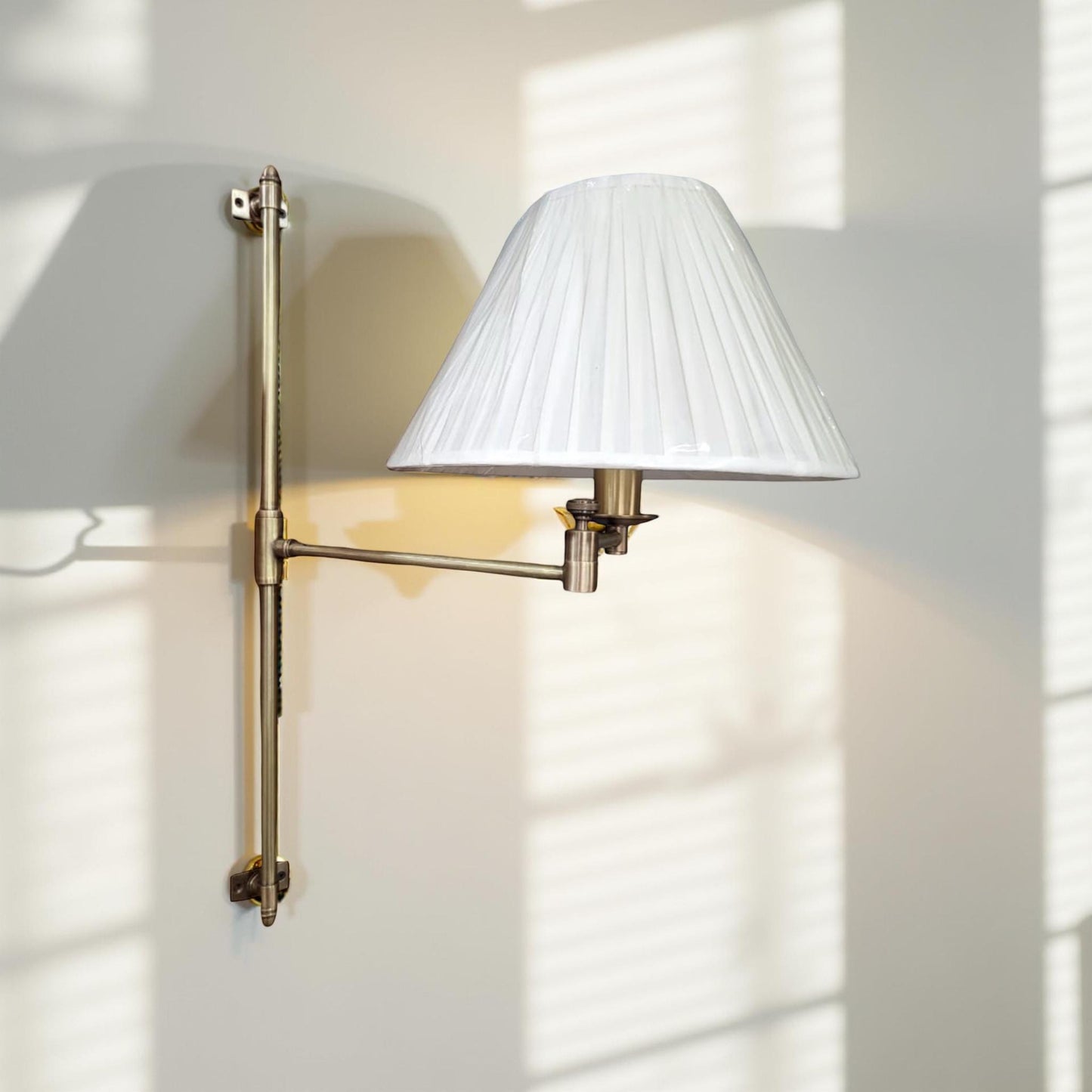 Solid Antique Brass Wall Sconce Industrial Vintage Light | Dining Room | Kitchen Table