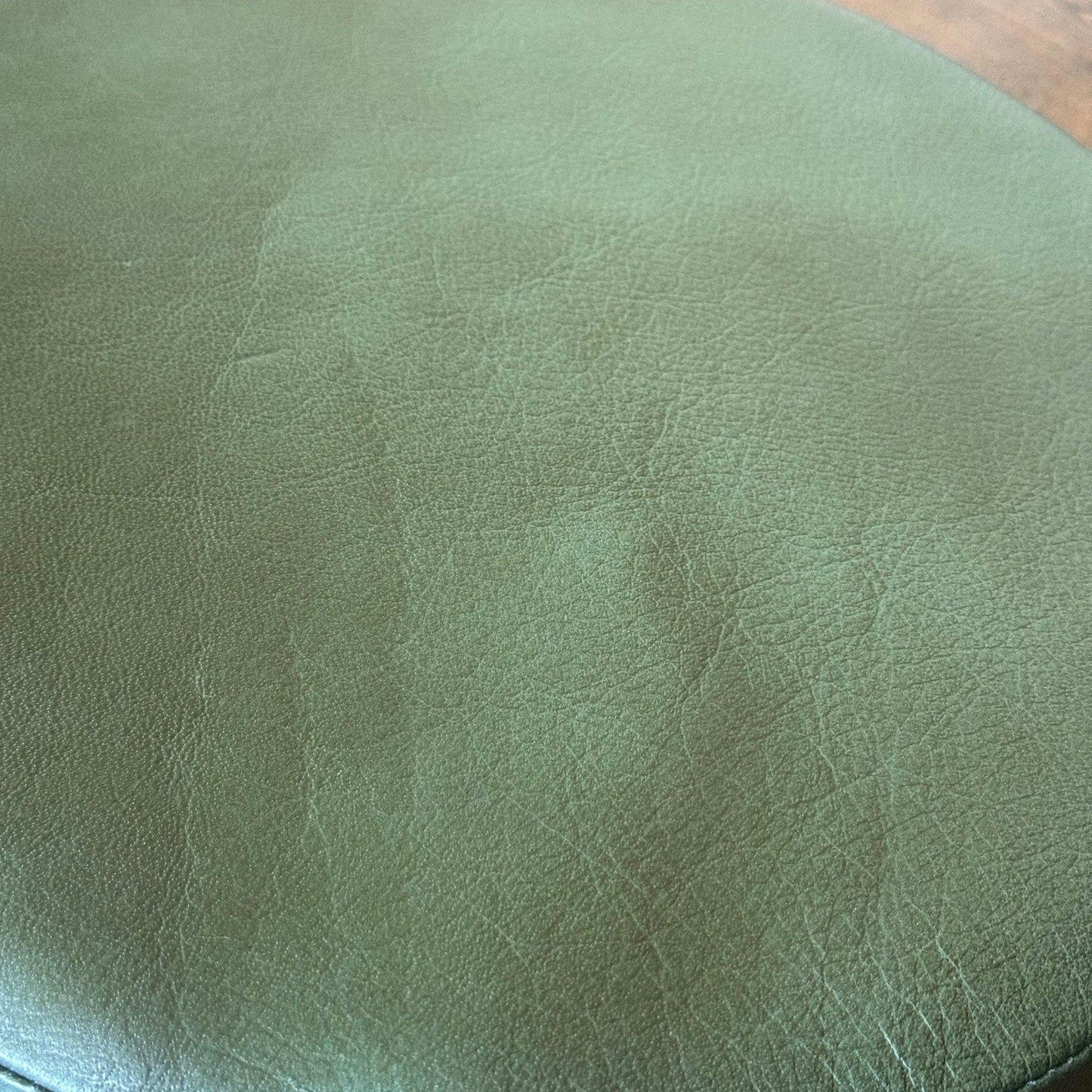 New Genuine Leather Vintage Green Bar Stool Top Handmade | Vintage Style | Replacement Seat 12 Inch