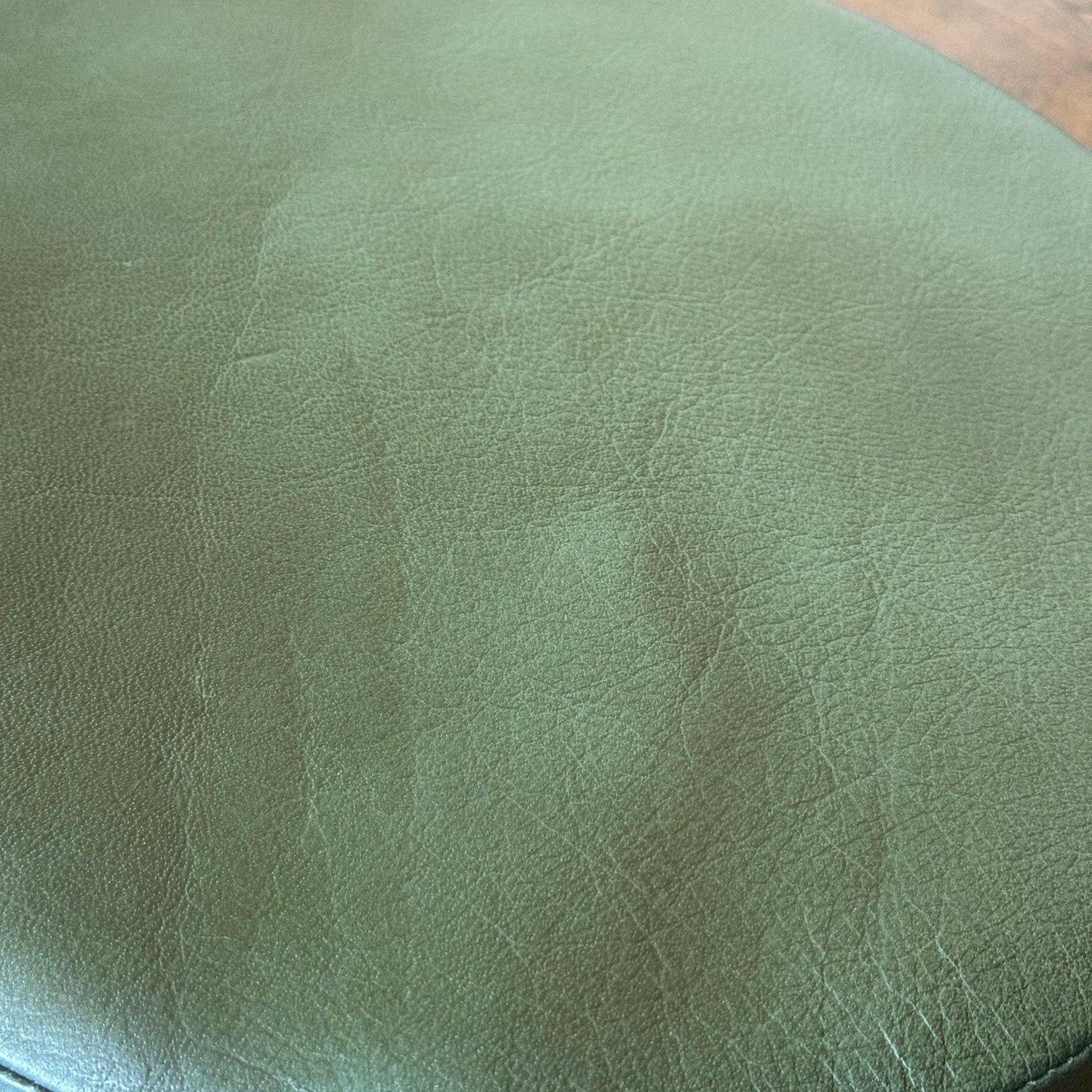 New Genuine Leather Vintage Green Bar Stool Top Handmade | Vintage Style | Replacement Seat 12 Inch