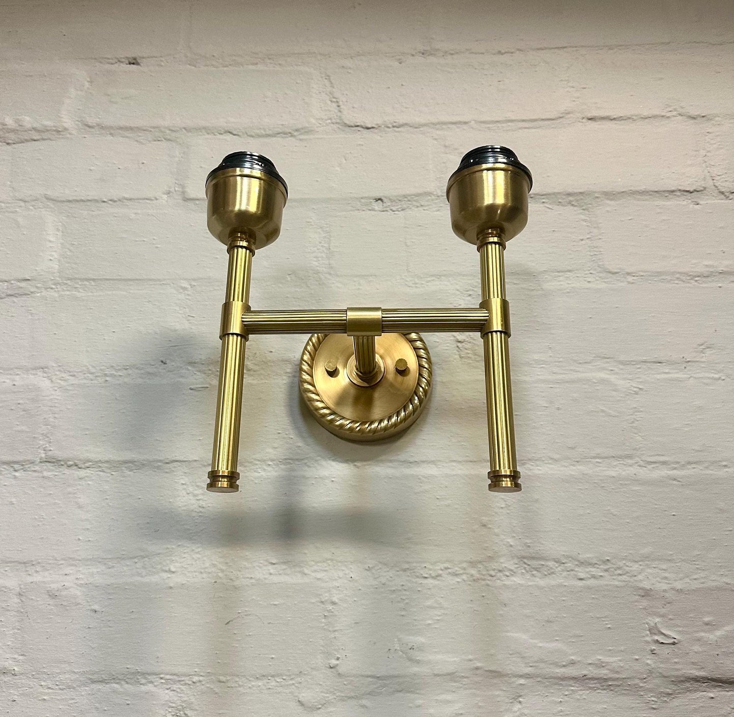 Felbrigg ~ Double Antique Brass Wall Sconce Industrial Vintage Light | Dining Room | Kitchen Table