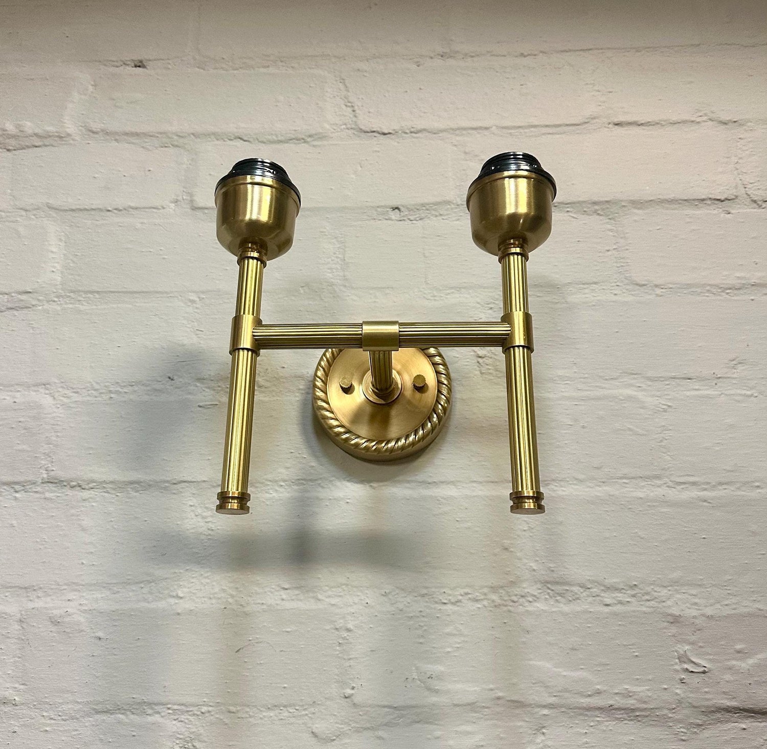 Felbrigg ~ Double Antique Brass Wall Sconce Industrial Vintage Light | Dining Room | Kitchen Table