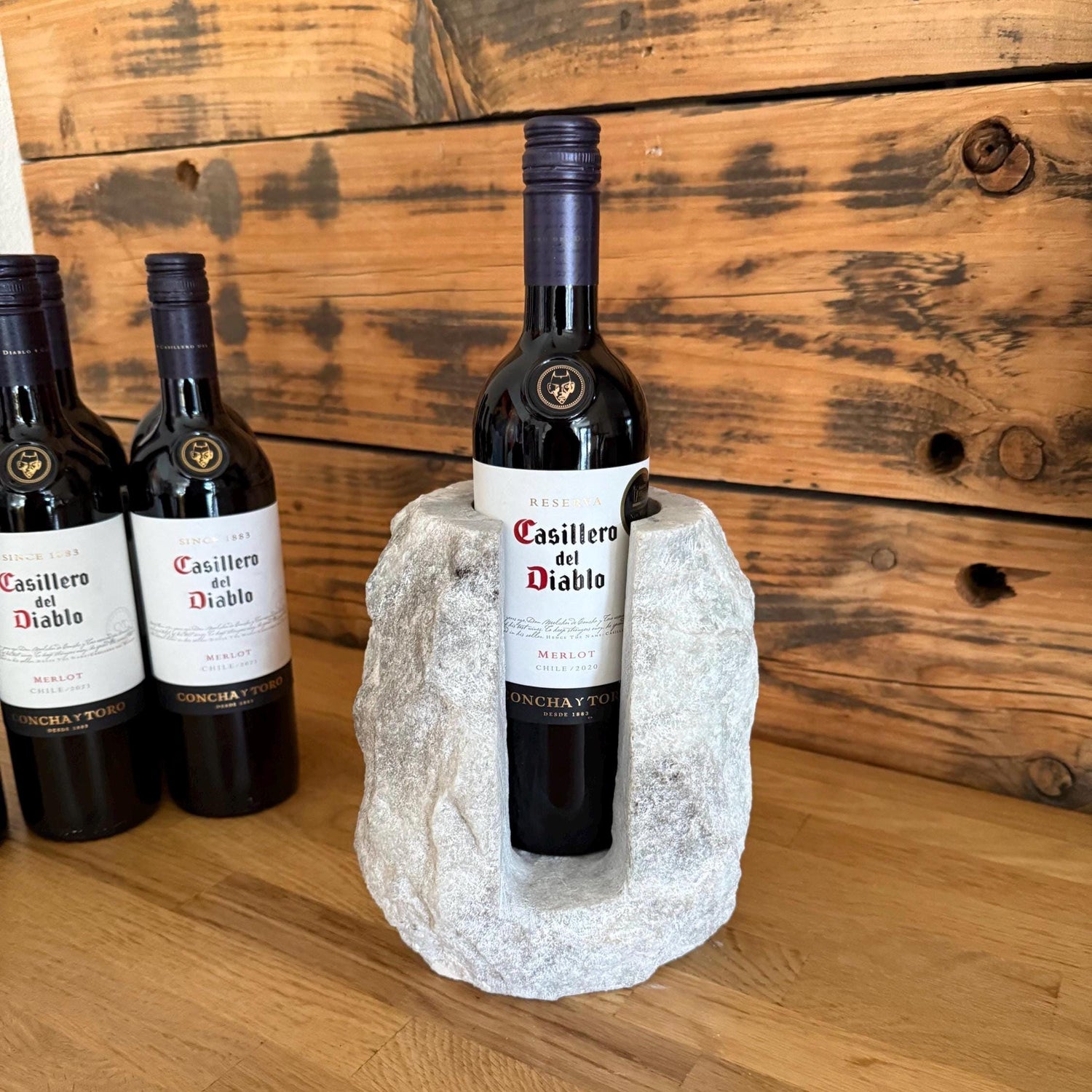 Marble Stone Solid Handcrafted Wine Bottle Holder