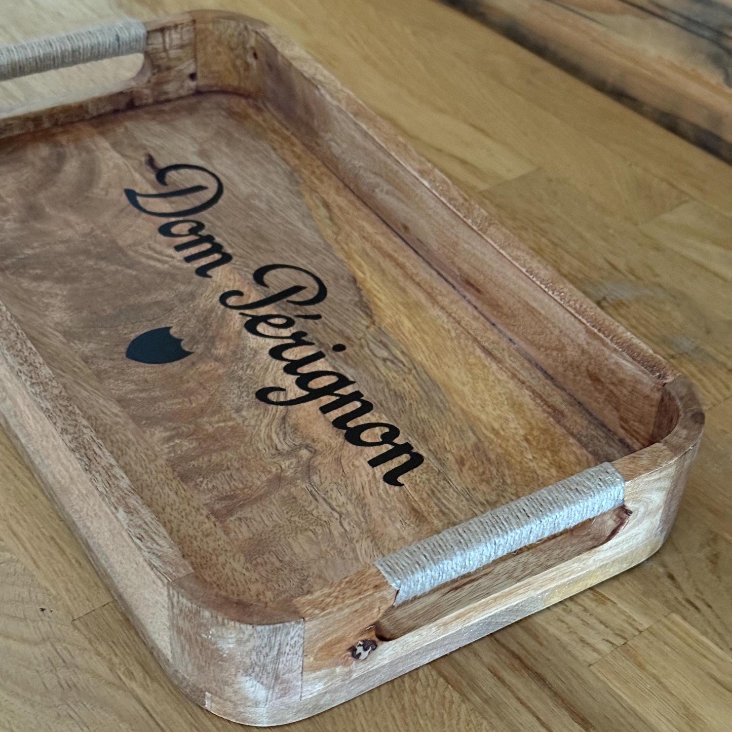 Wooden Serving Trays Dom Pérignon Champagne Butlers Crates Storage Boxes Natural Finish