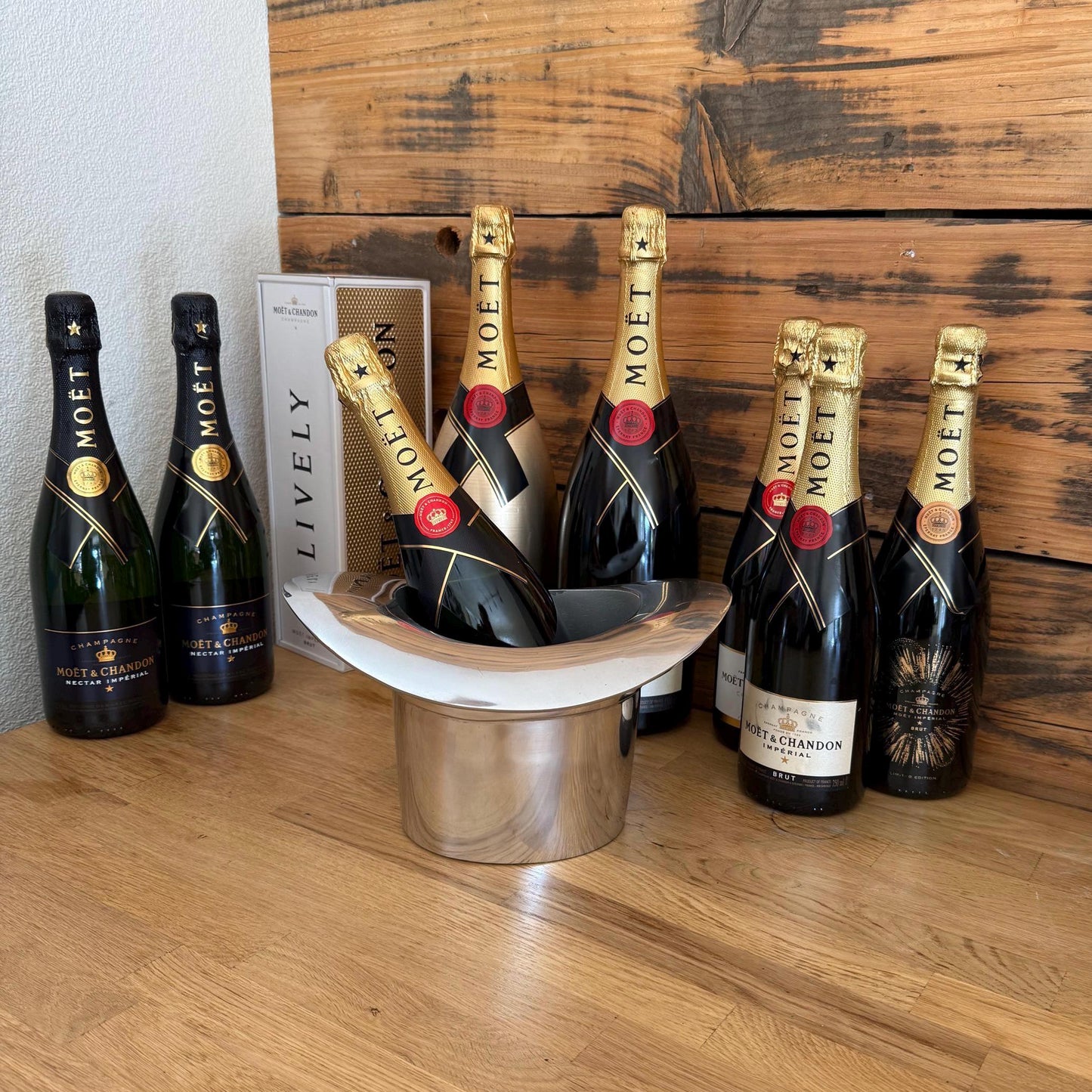 Top Hat ~ Solid Cast Champagne Ice Bucket | Wine Cooler Bath