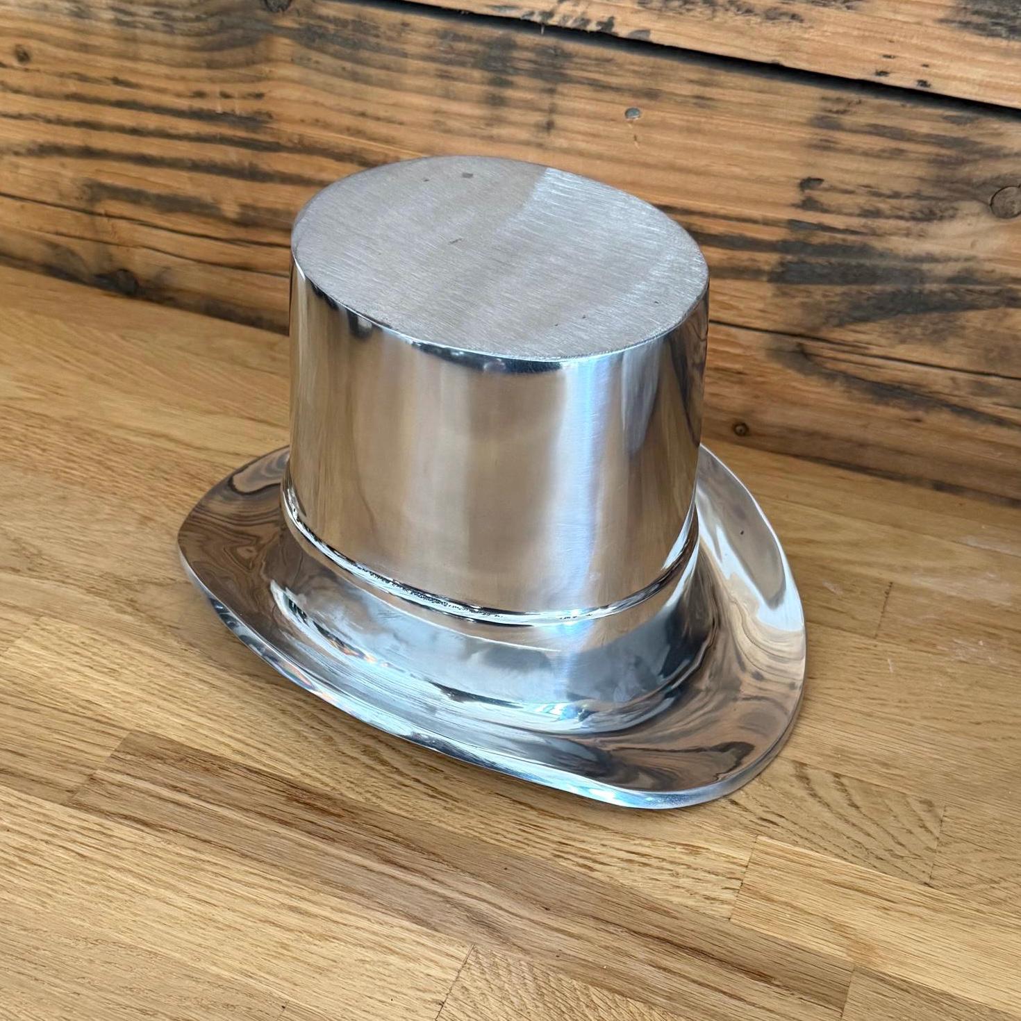 Top Hat ~ Solid Cast Champagne Ice Bucket | Wine Cooler Bath