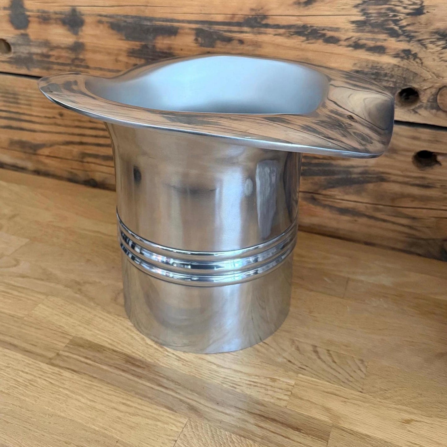 XL Top Hat ~ Solid Cast Champagne Ice Bucket | Wine Cooler Bath