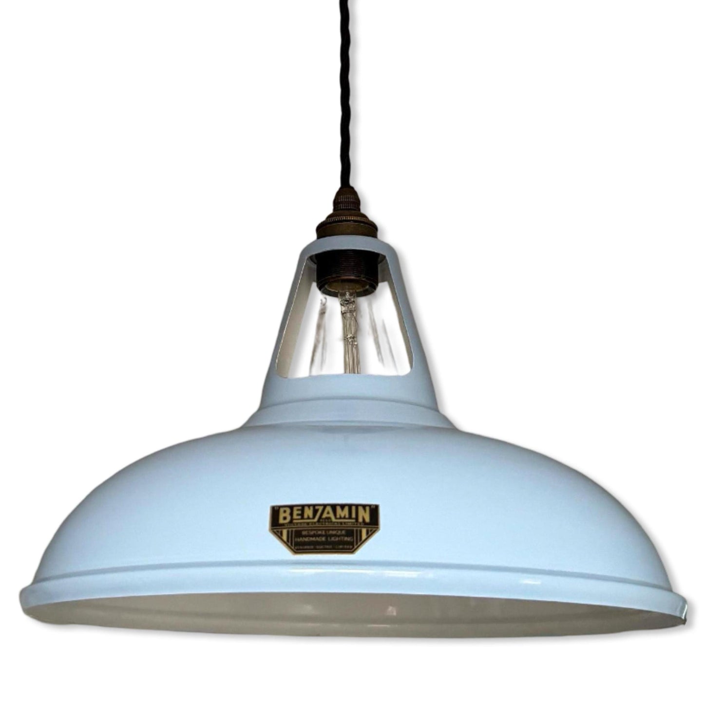 sky blue slotted lampshade