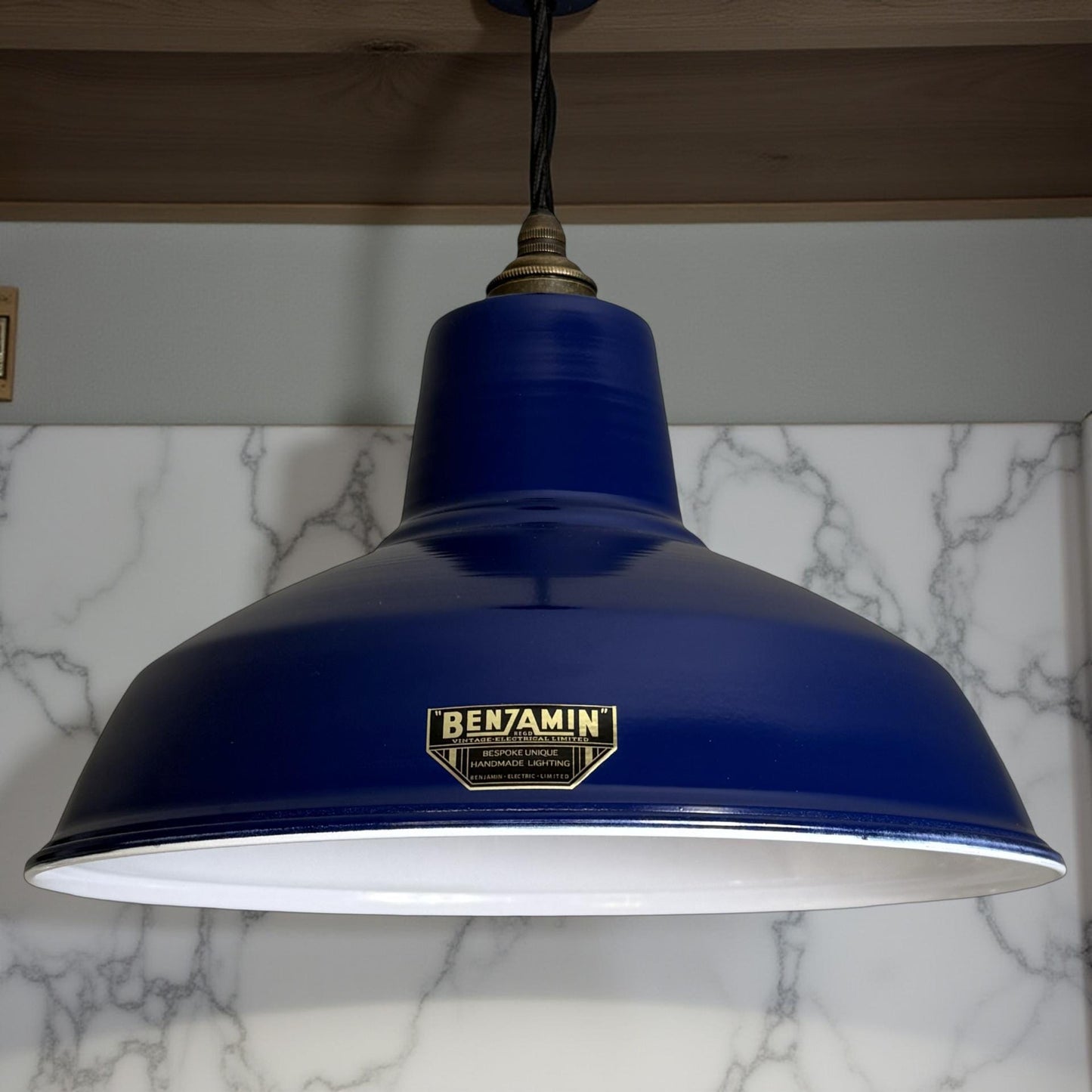 Filby - Royal Blue RLM Reflector Lampshade Pendant Set Light - 12.5 Inch