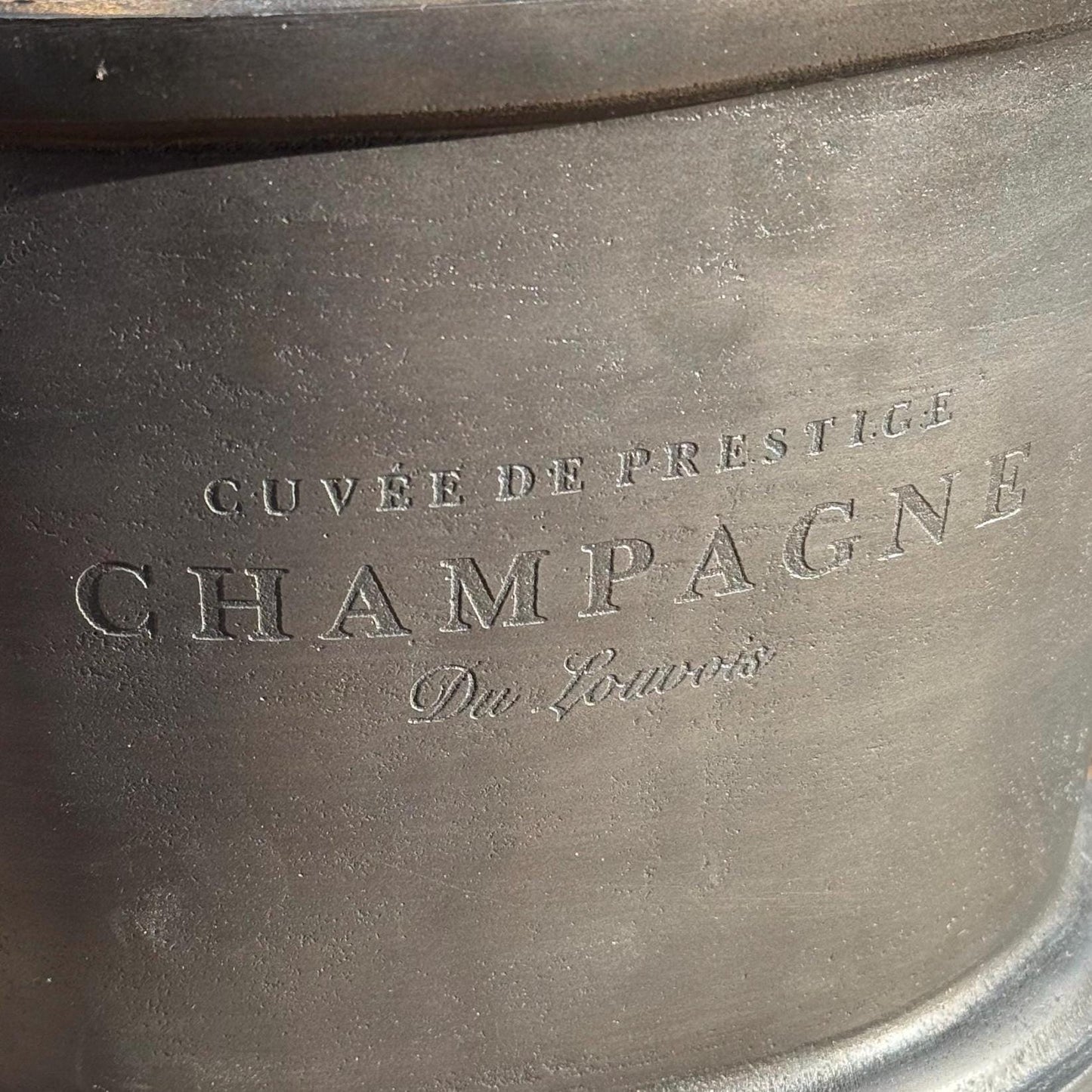 Black Copper ~ Great Gatsby ~ Solid Cast Engraved Champagne Ice Bucket | Wine Cooler