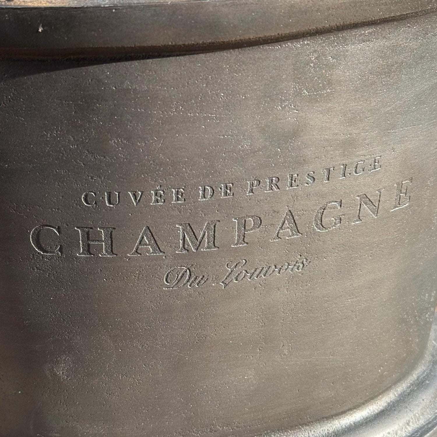 Black Copper ~ Great Gatsby ~ Solid Cast Engraved Champagne Ice Bucket | Wine Cooler