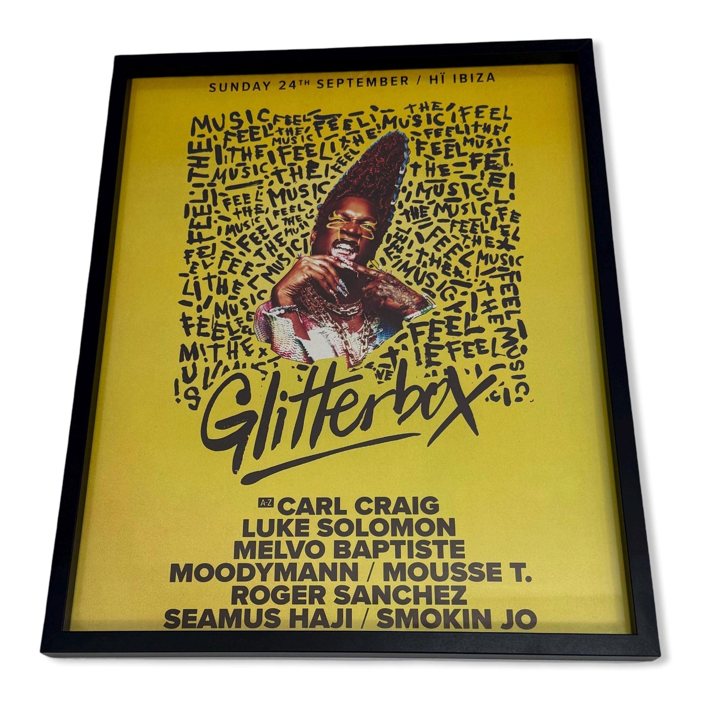 Glitterbox - Genuine Hi Ibiza Framed Dj Artwork | Luxury Black Frame