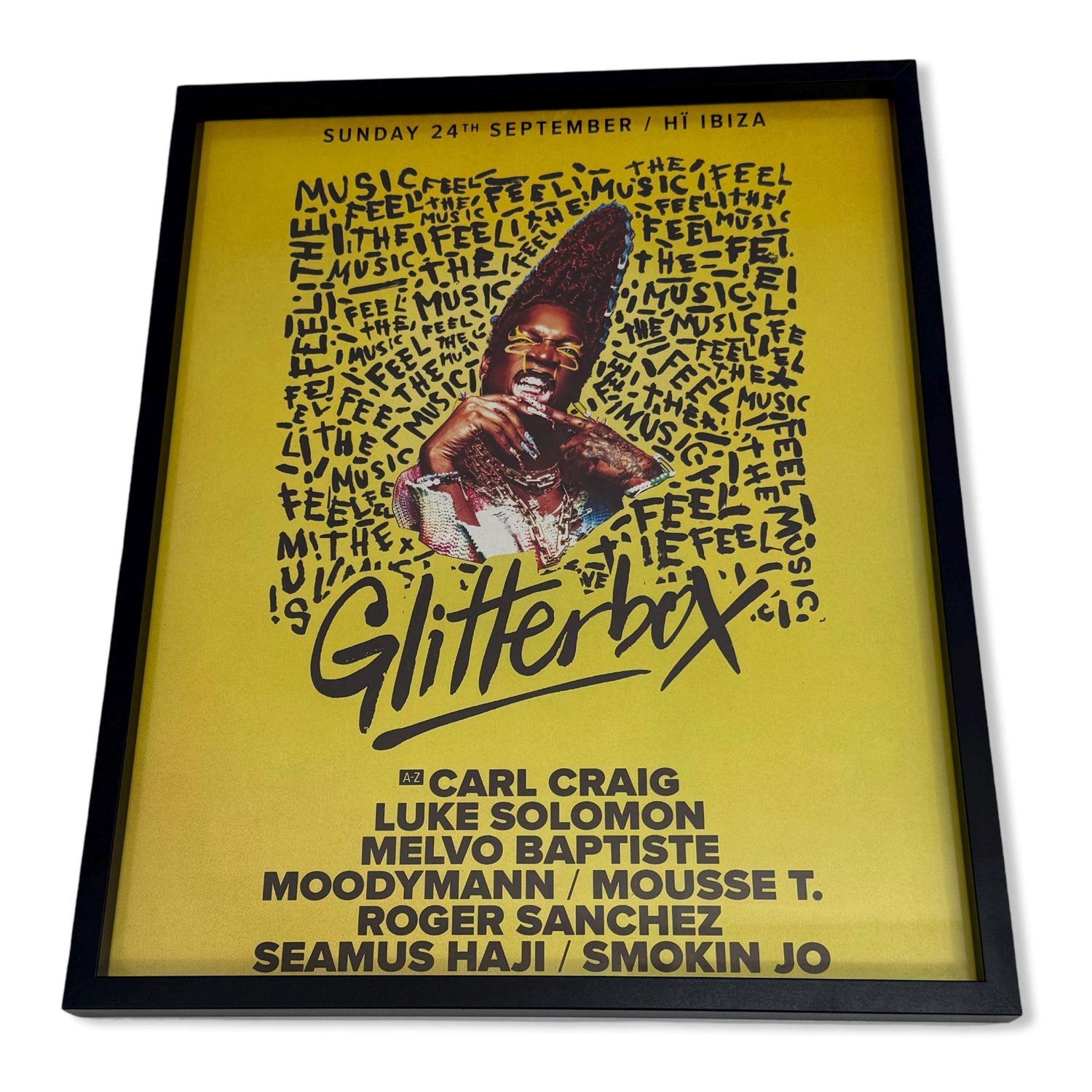 Glitterbox - Genuine Hi Ibiza Framed Dj Artwork | Luxury Black Frame