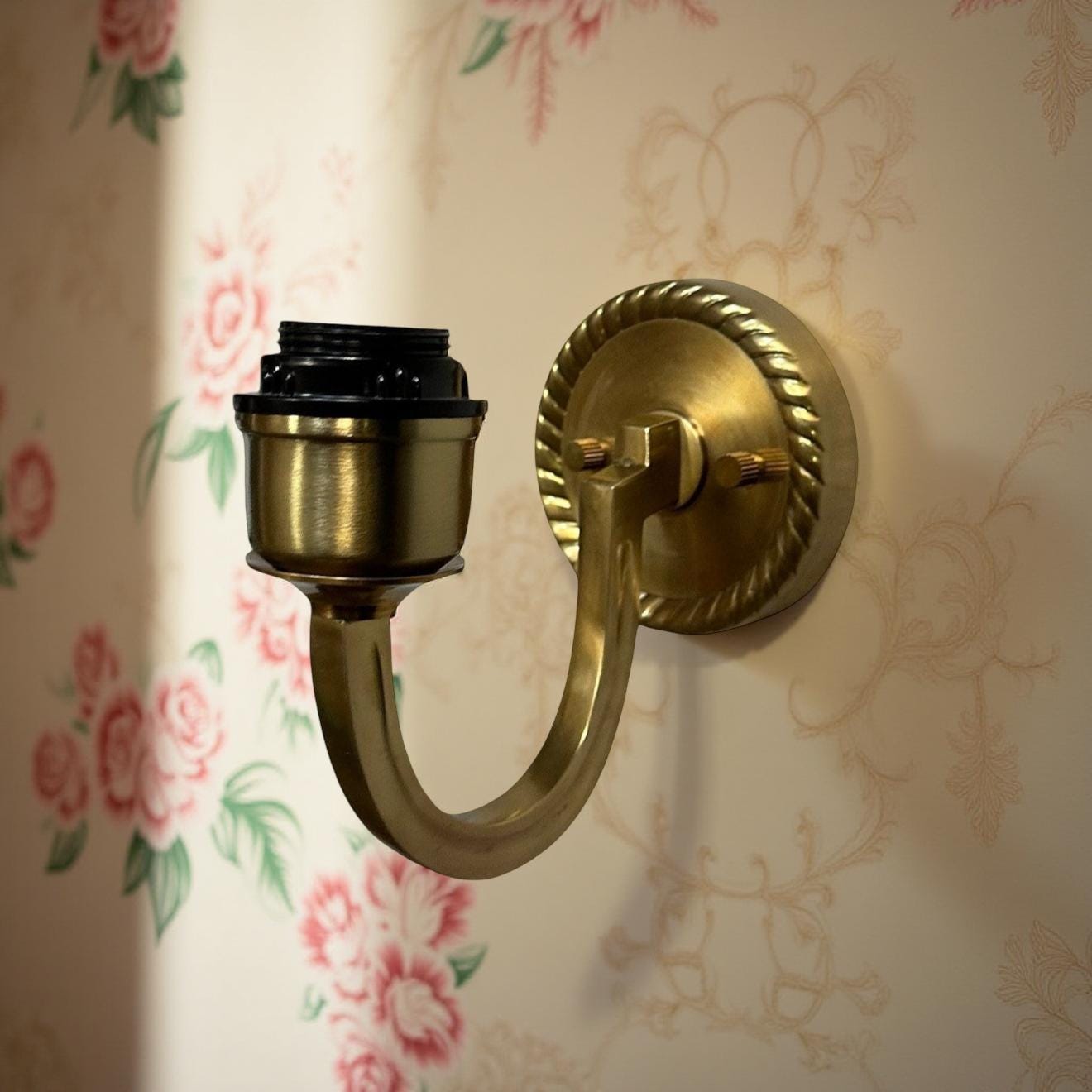 Antique Brass Wall Sconce Industrial Vintage Light | Dining Room | Kitchen Table