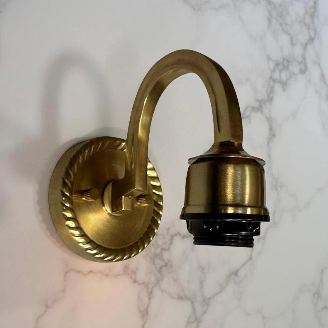 Antique Brass Wall Sconce Industrial Vintage Light | Dining Room | Kitchen Table