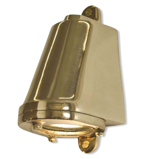 Holt ~ Outdoor & Bathroom Mast Down Wall Light LED Solid Brass | 5 Inch