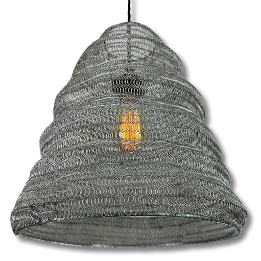 Walton ~ Beehive Large Silver Wire Mesh Lampshade Pendant Ceiling Light